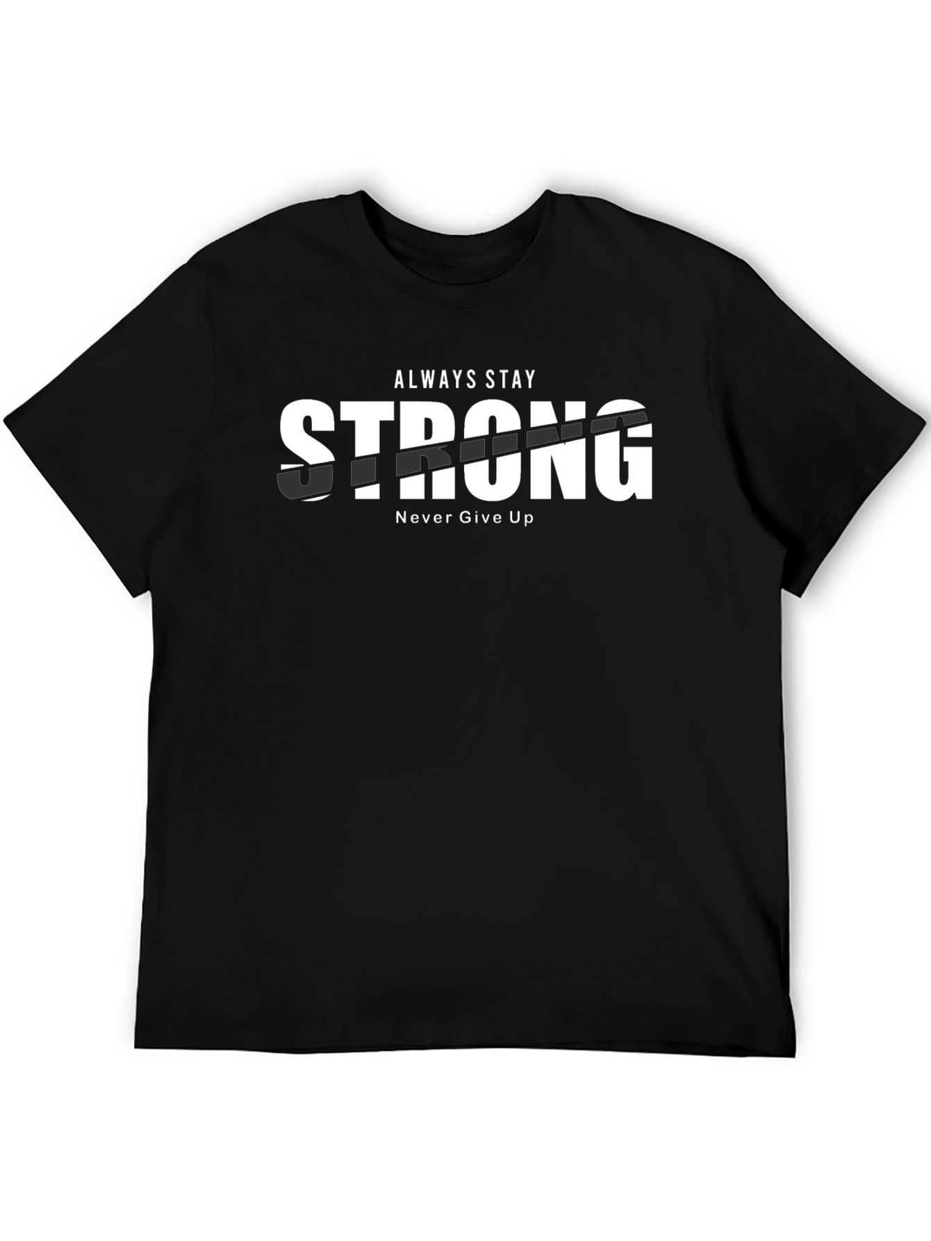 Stay Strong Graphic Tee - Mens Black T-Shirt