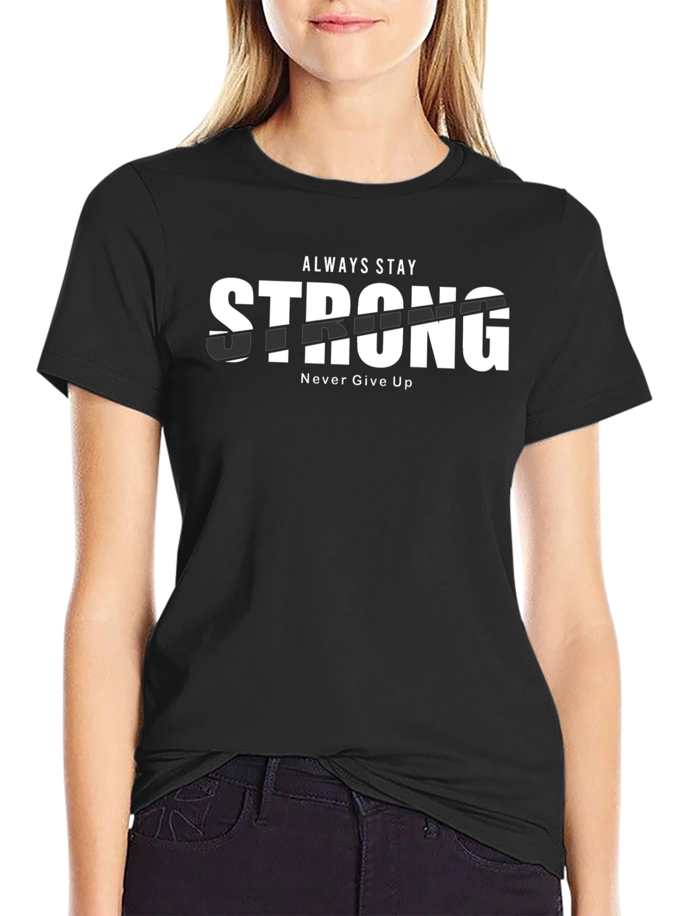 Stay Strong Graphic Tee - Mens Black T-Shirt