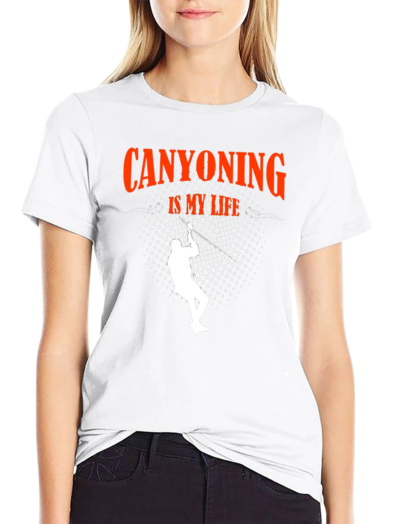 Canyoning Is My Life Black Graphic Tee