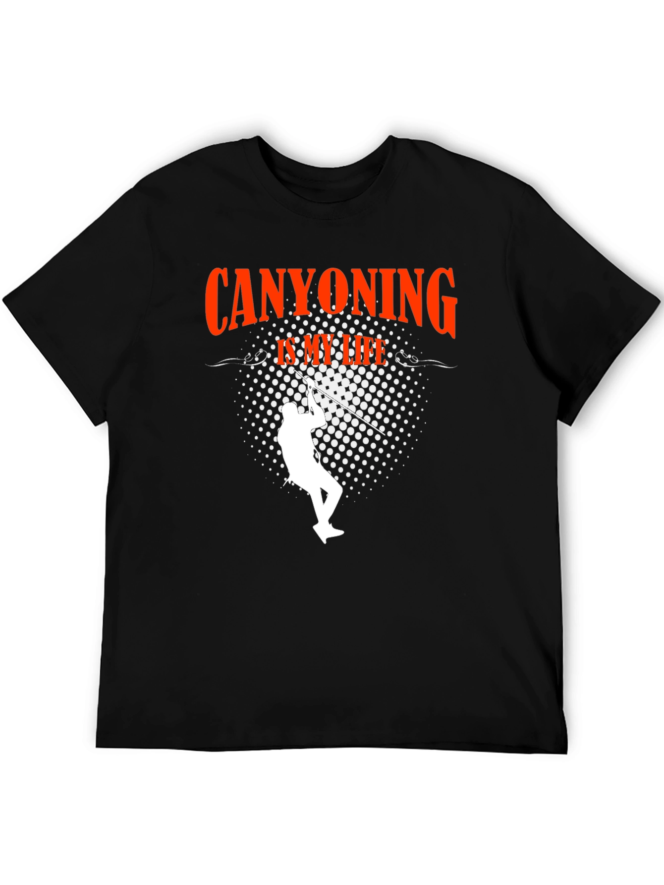 Canyoning Is My Life Black Graphic Tee