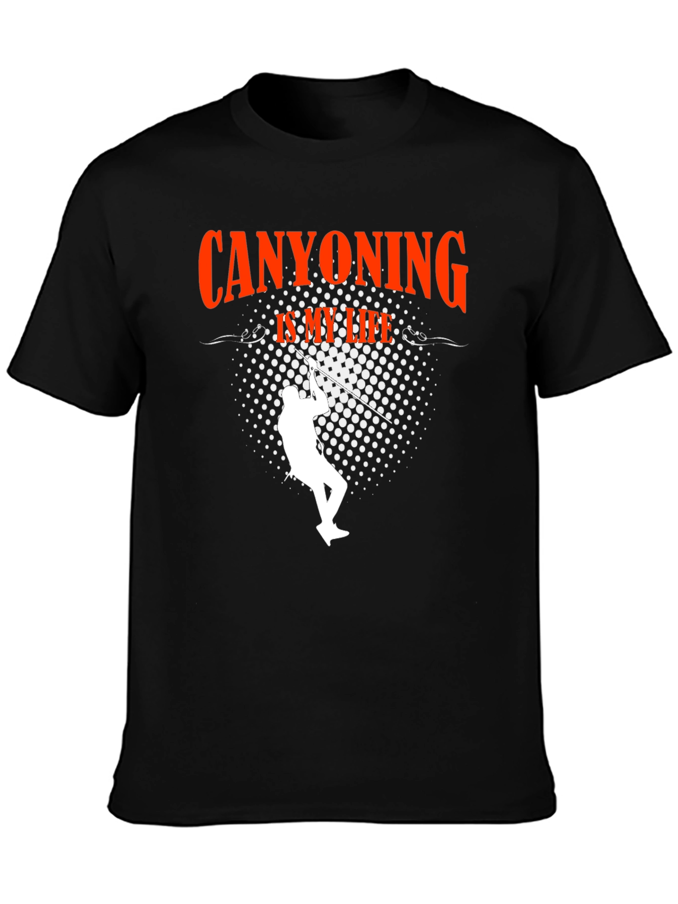 Canyoning Is My Life Black Graphic Tee