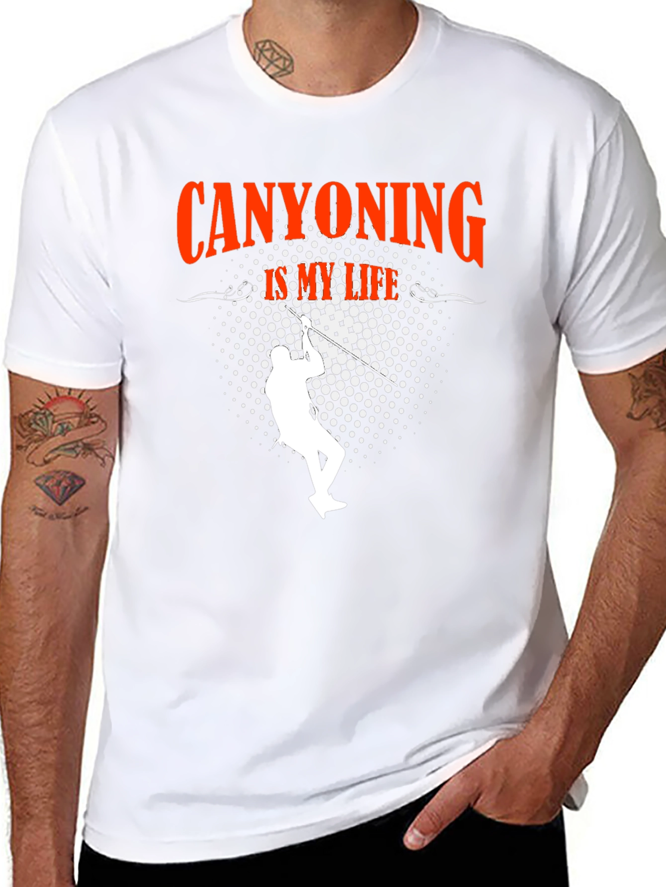 Canyoning Is My Life Black Graphic Tee