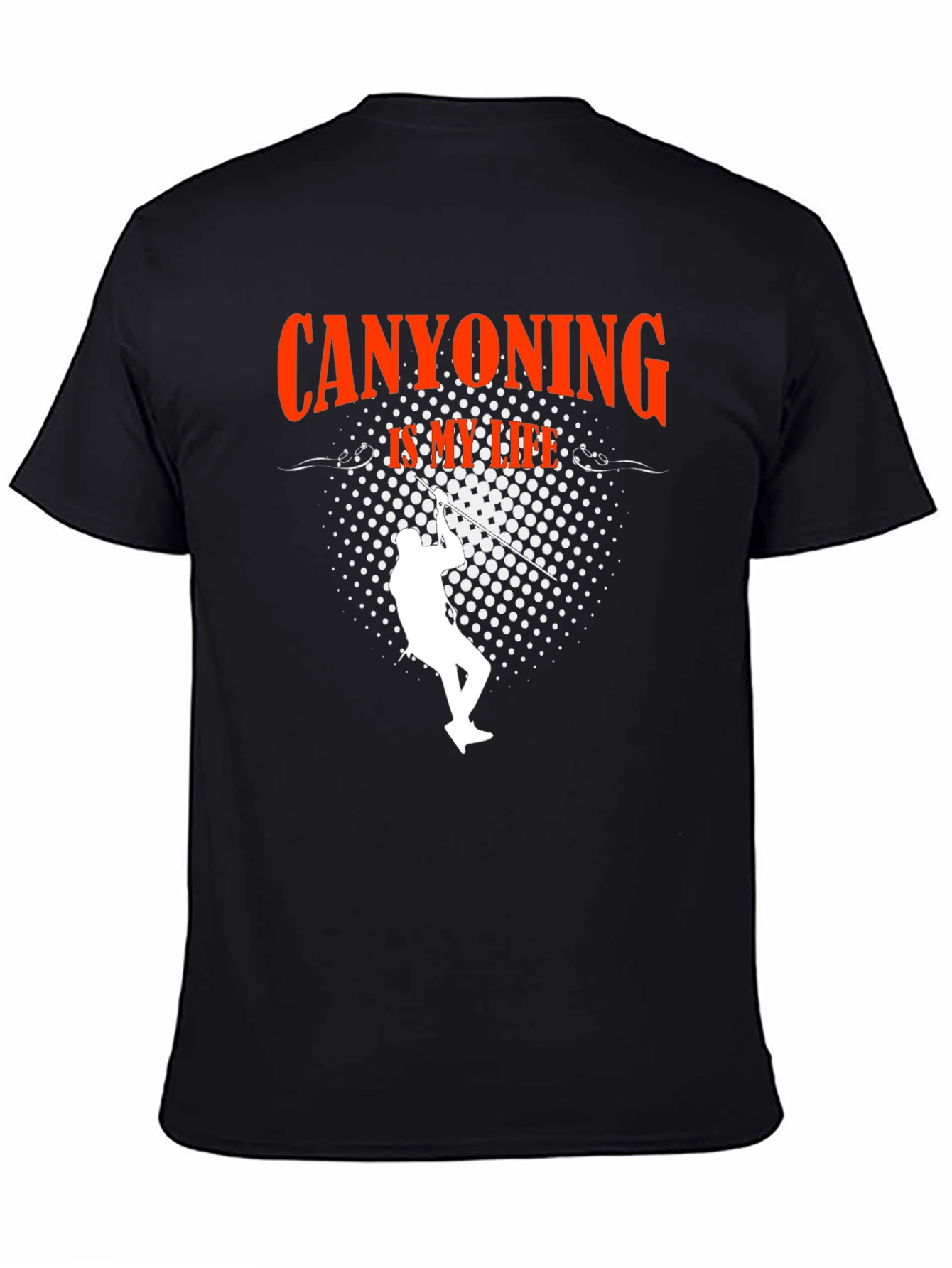 Canyoning Is My Life Black Graphic Tee