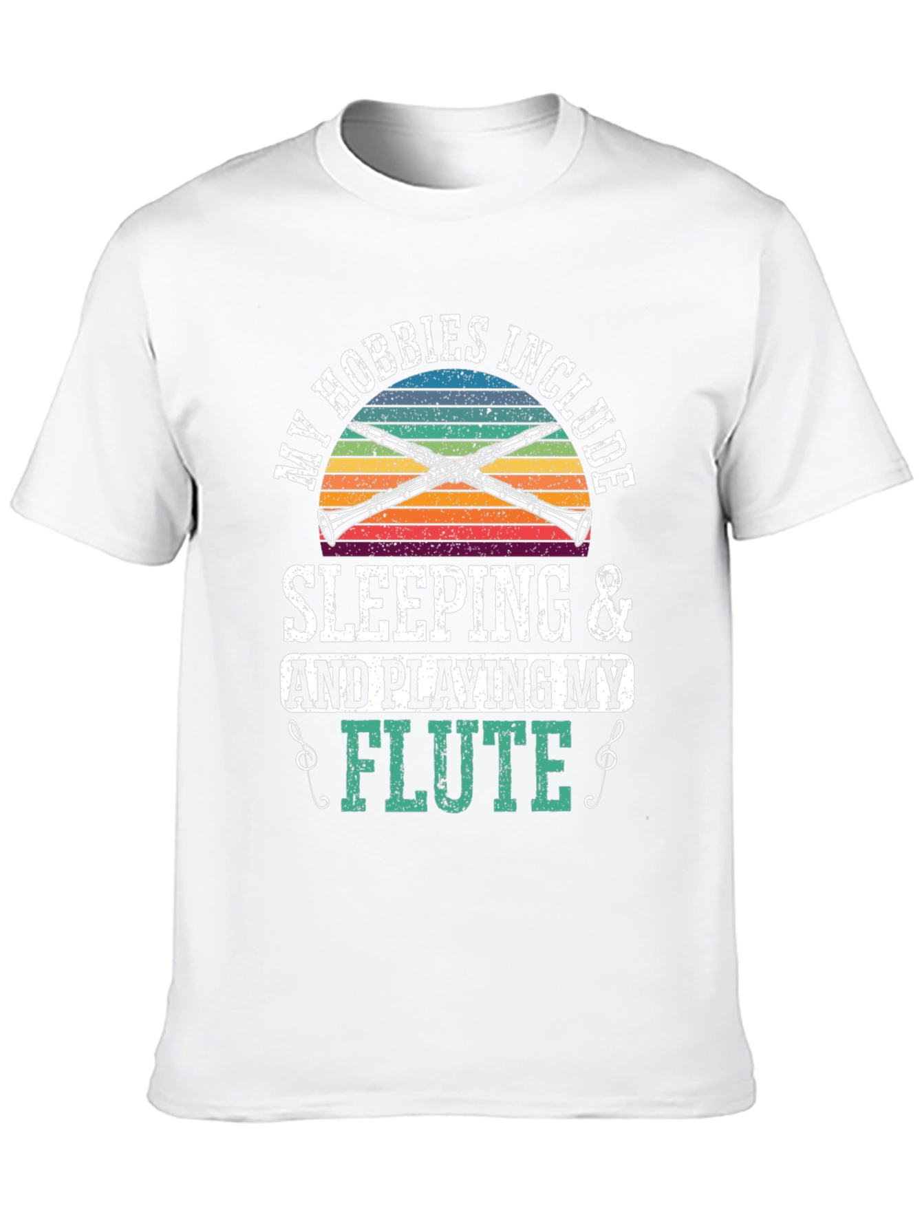 Flute Player Hobbies Graphic T-Shirt