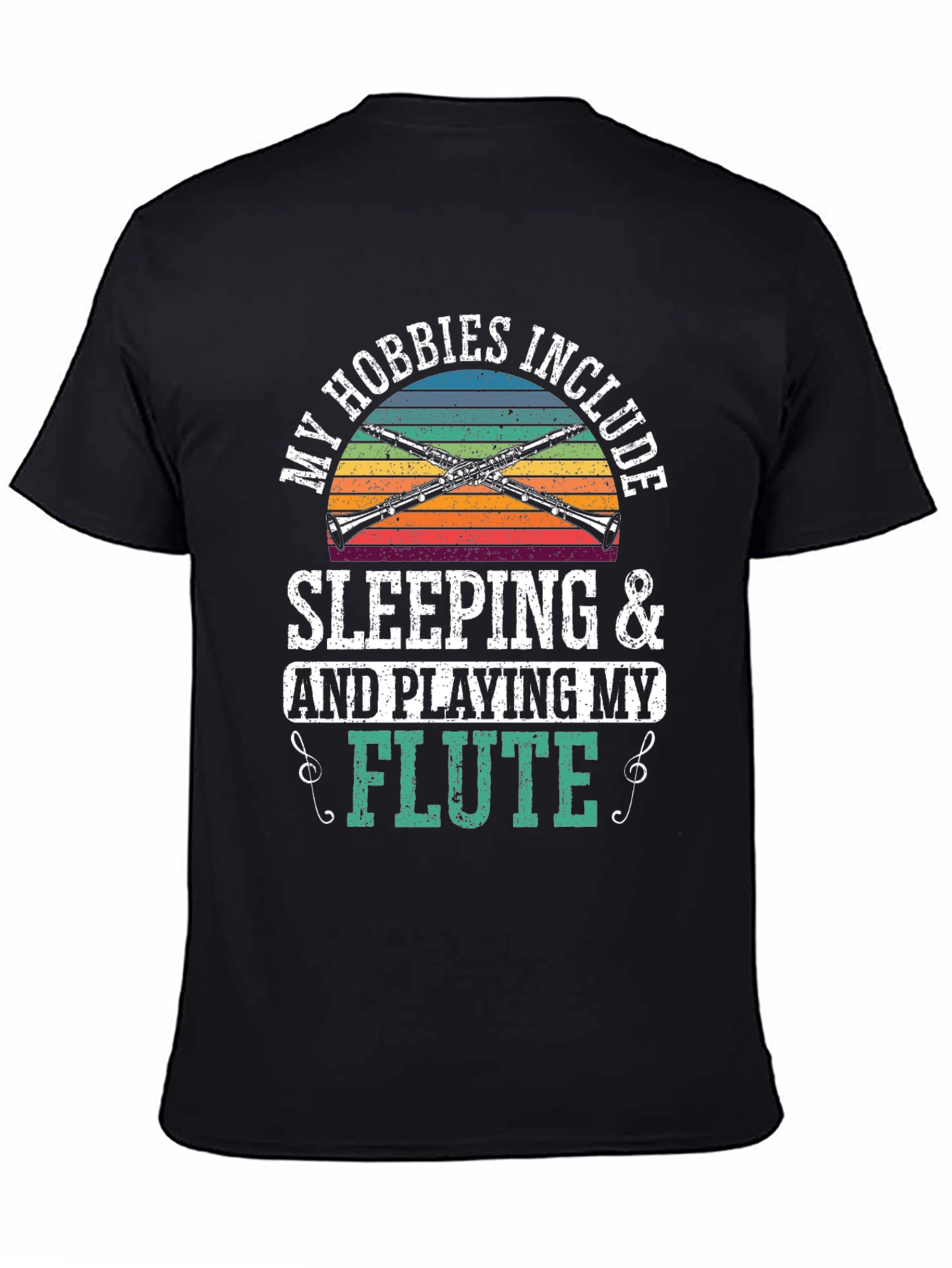Flute Player Hobbies Graphic T-Shirt