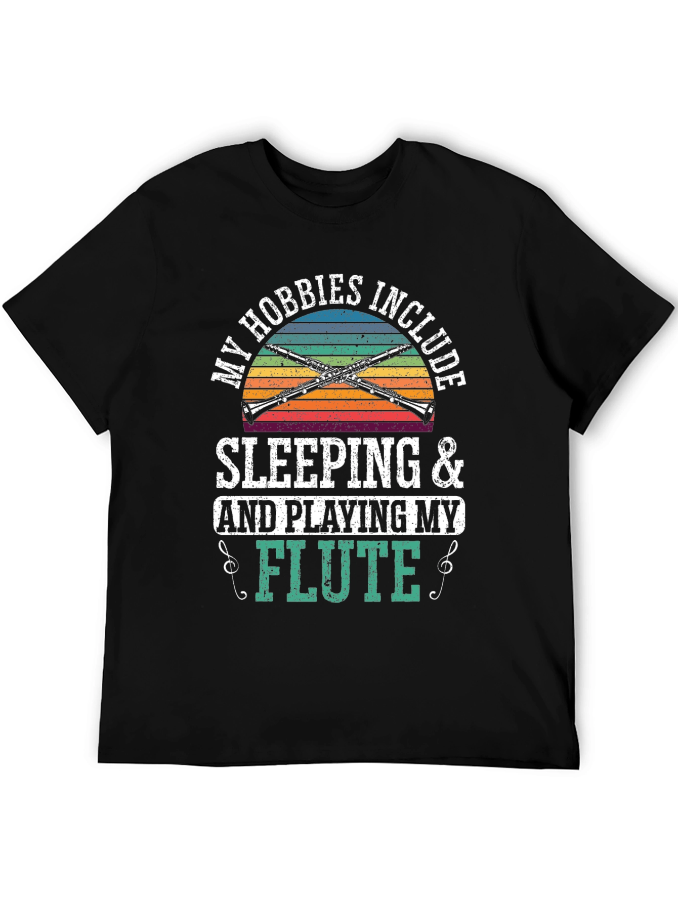 Flute Player Hobbies Graphic T-Shirt