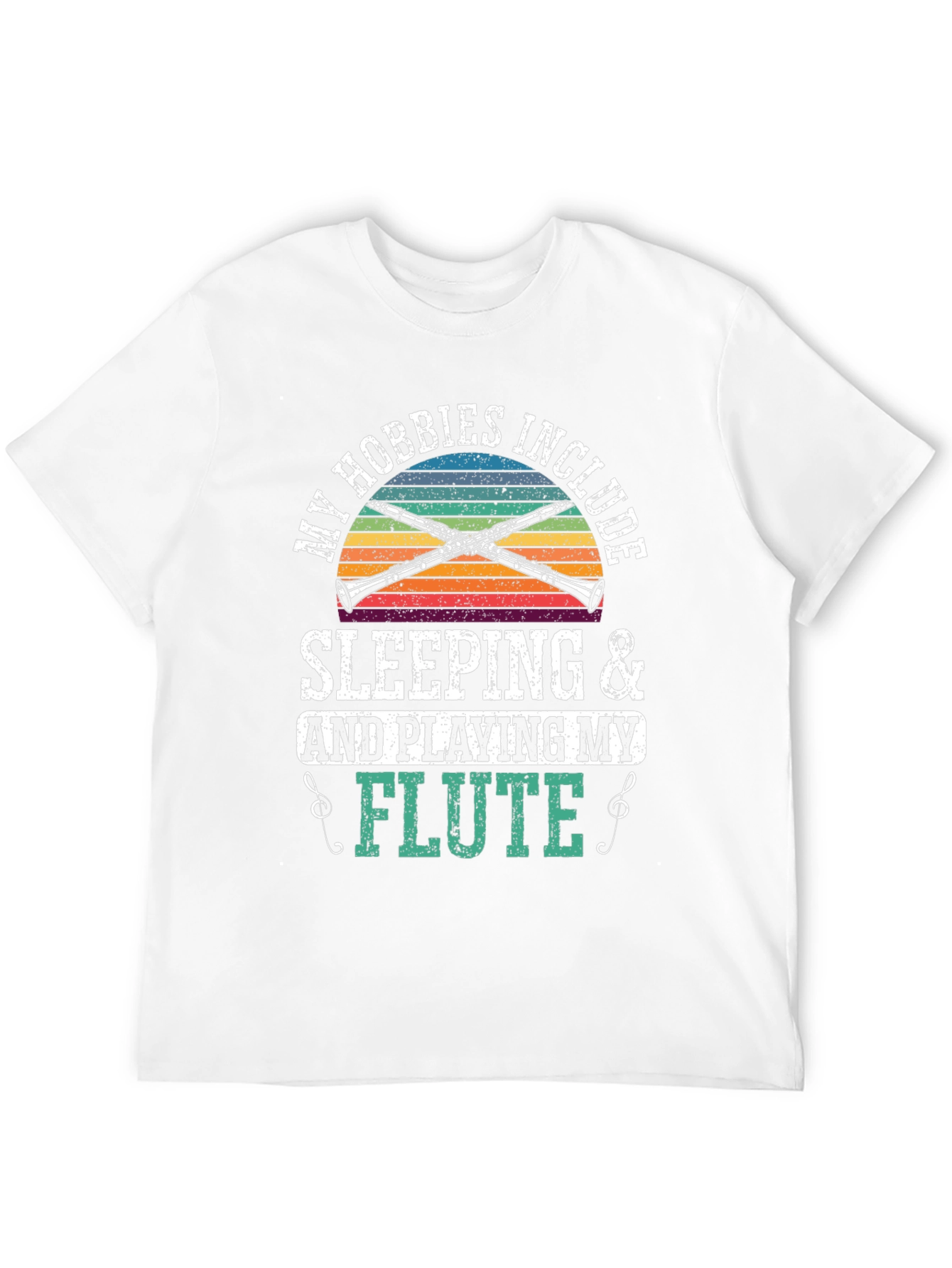 Flute Player Hobbies Graphic T-Shirt