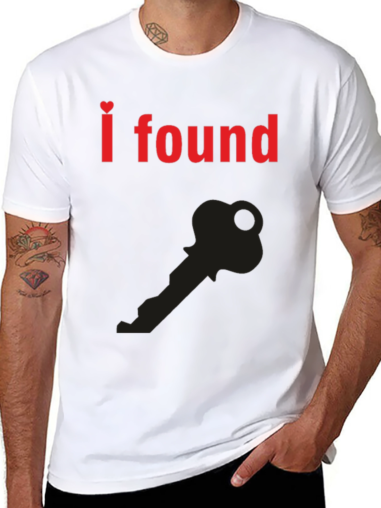 I Found the Key T-Shirt - Heart Graphic