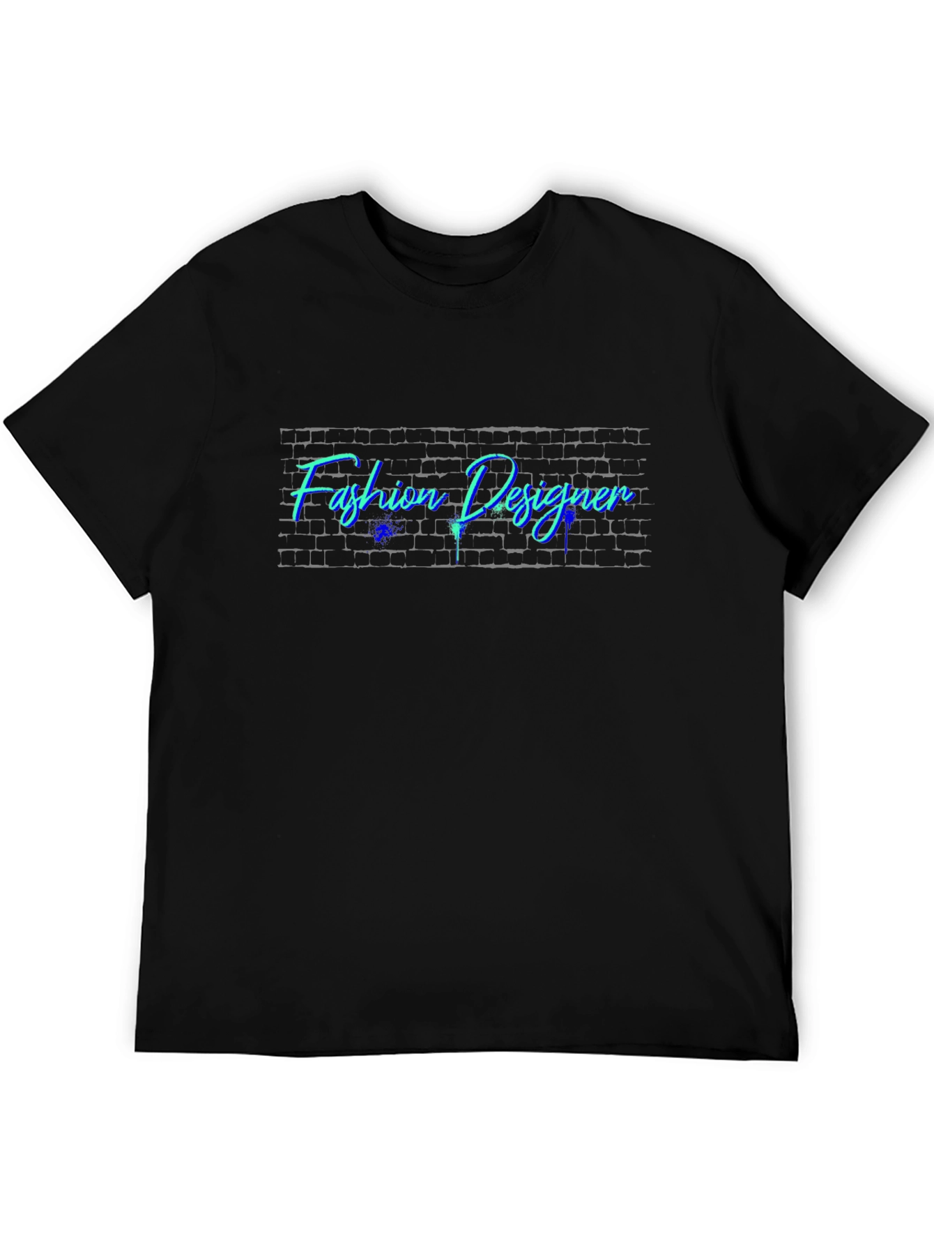 Fashion Designer Graphic Black T-Shirt