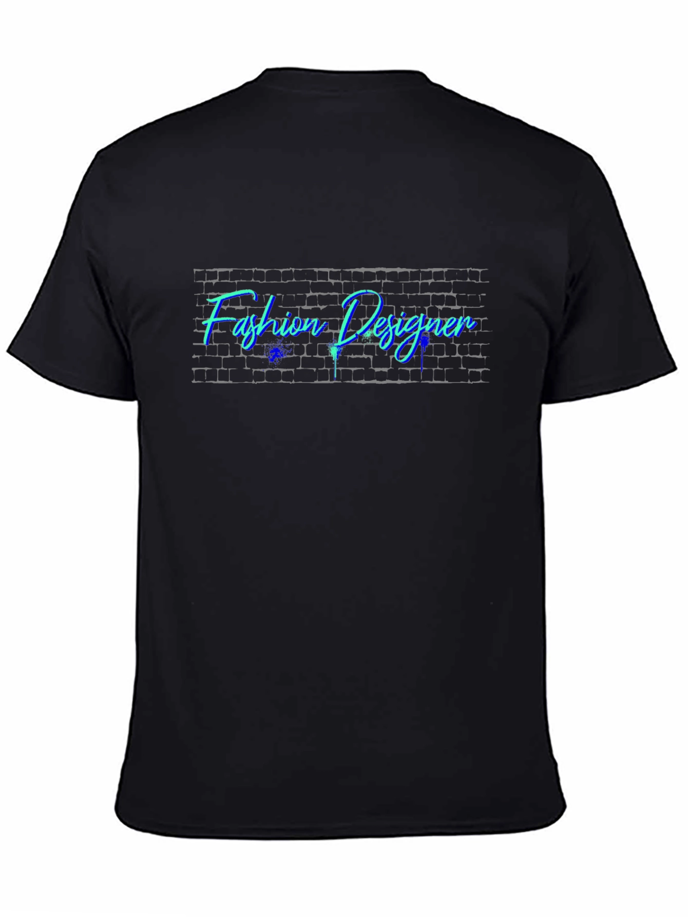Fashion Designer Graphic Black T-Shirt