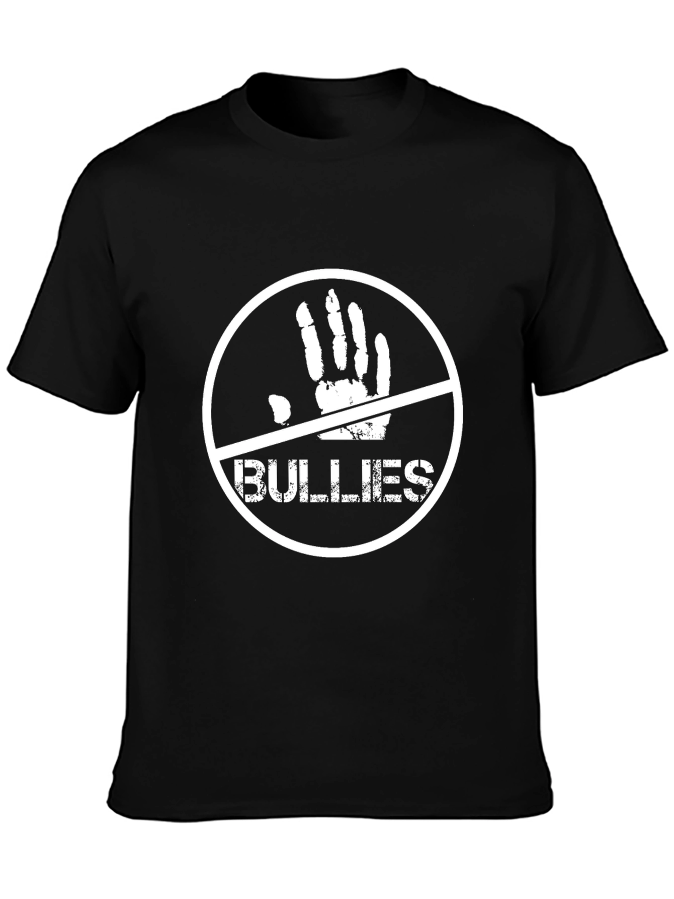 Anti-Bullying Graphic Tee - Black Cotton T-Shirt