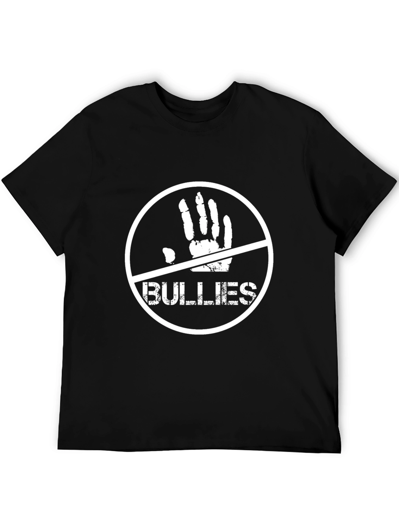 Anti-Bullying Graphic Tee - Black Cotton T-Shirt