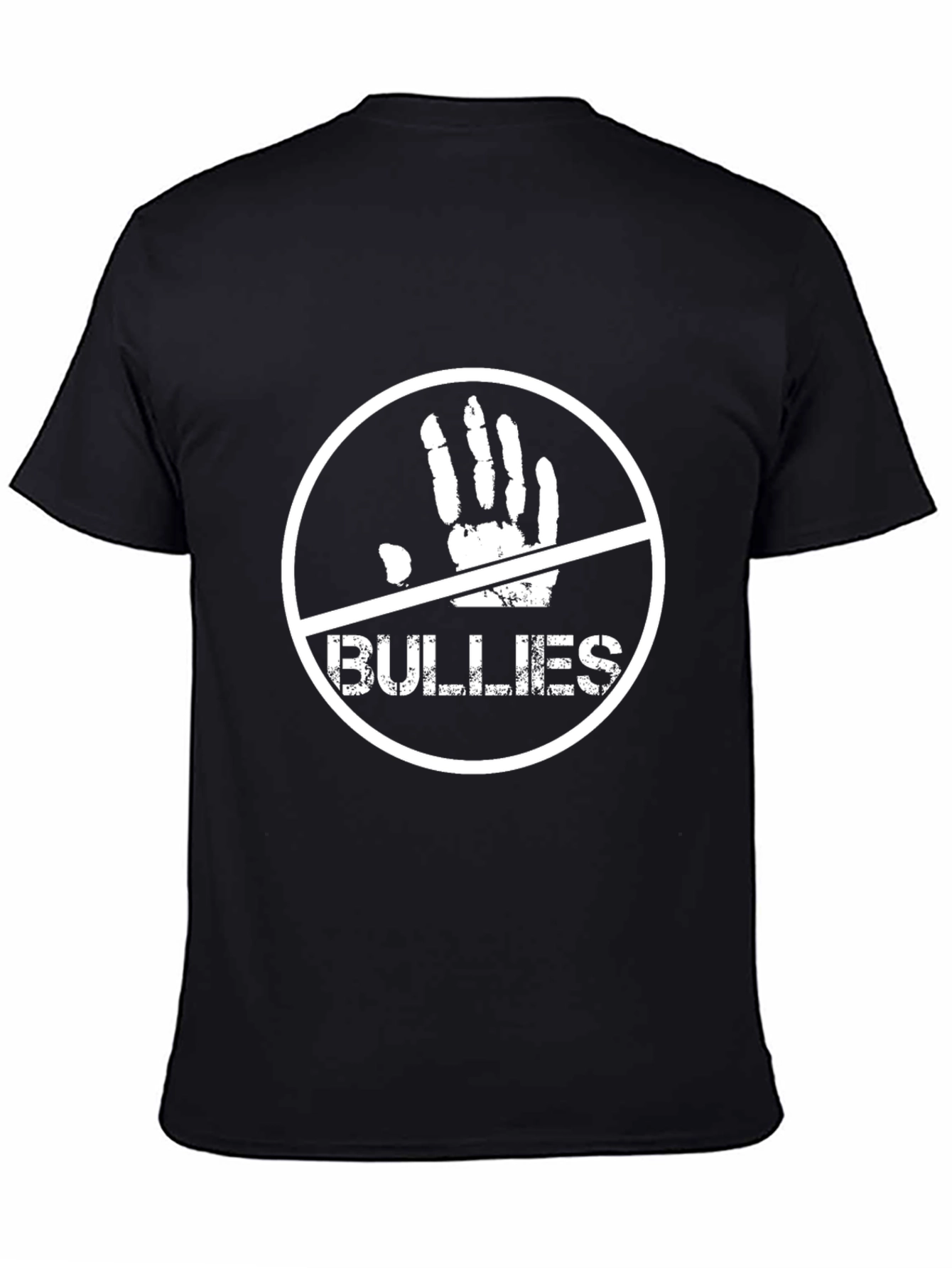 Anti-Bullying Graphic Tee - Black Cotton T-Shirt