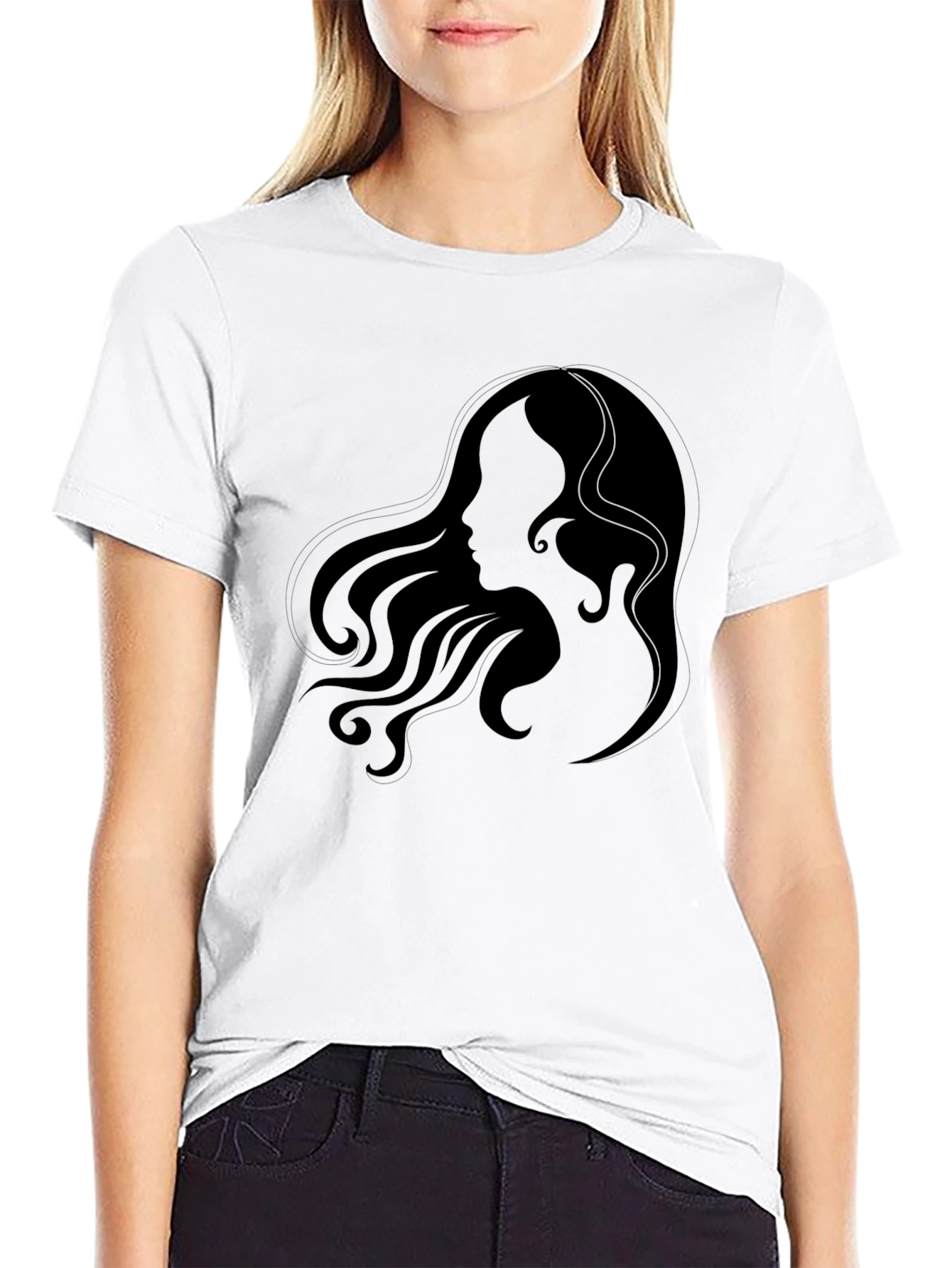 Elegant Silhouette Graphic Tee - Unisex Black T-Shirt