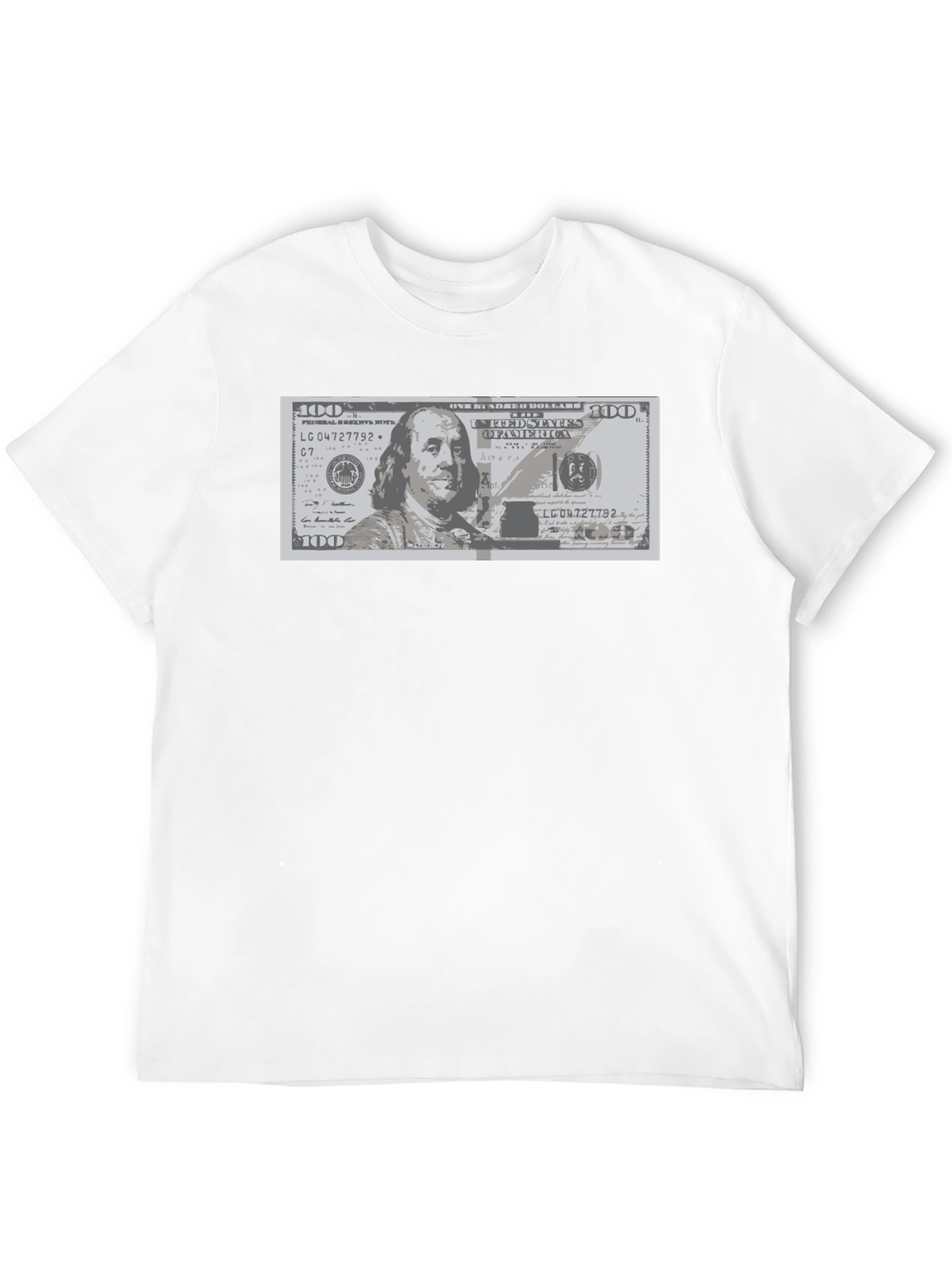 Black Graphic Tee - $100 Bill Design