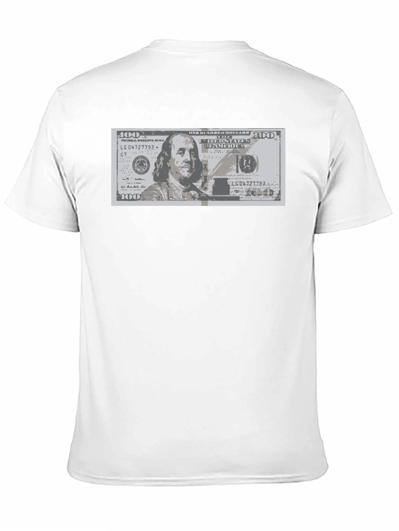 Black Graphic Tee - $100 Bill Design