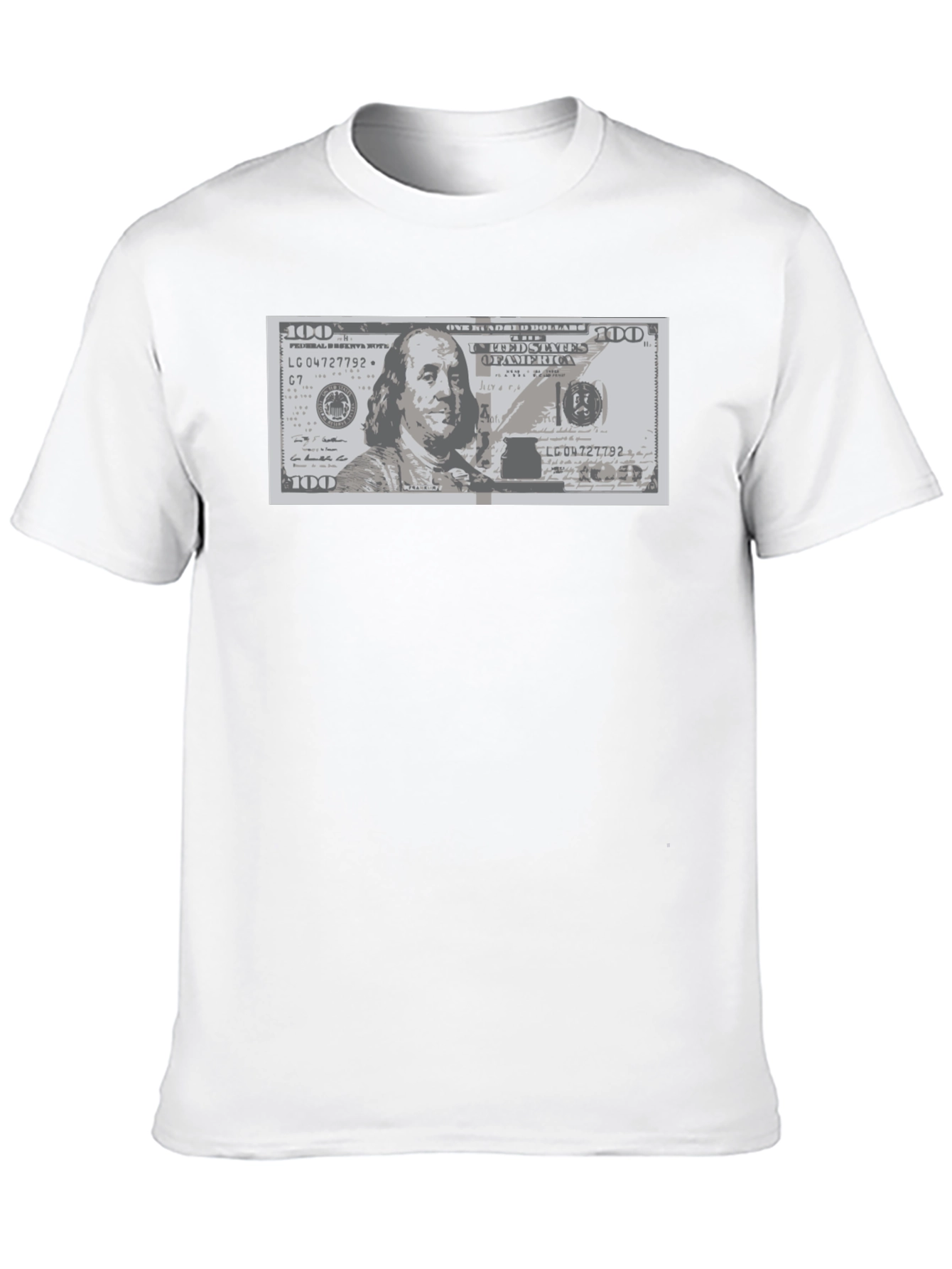 Black Graphic Tee - $100 Bill Design