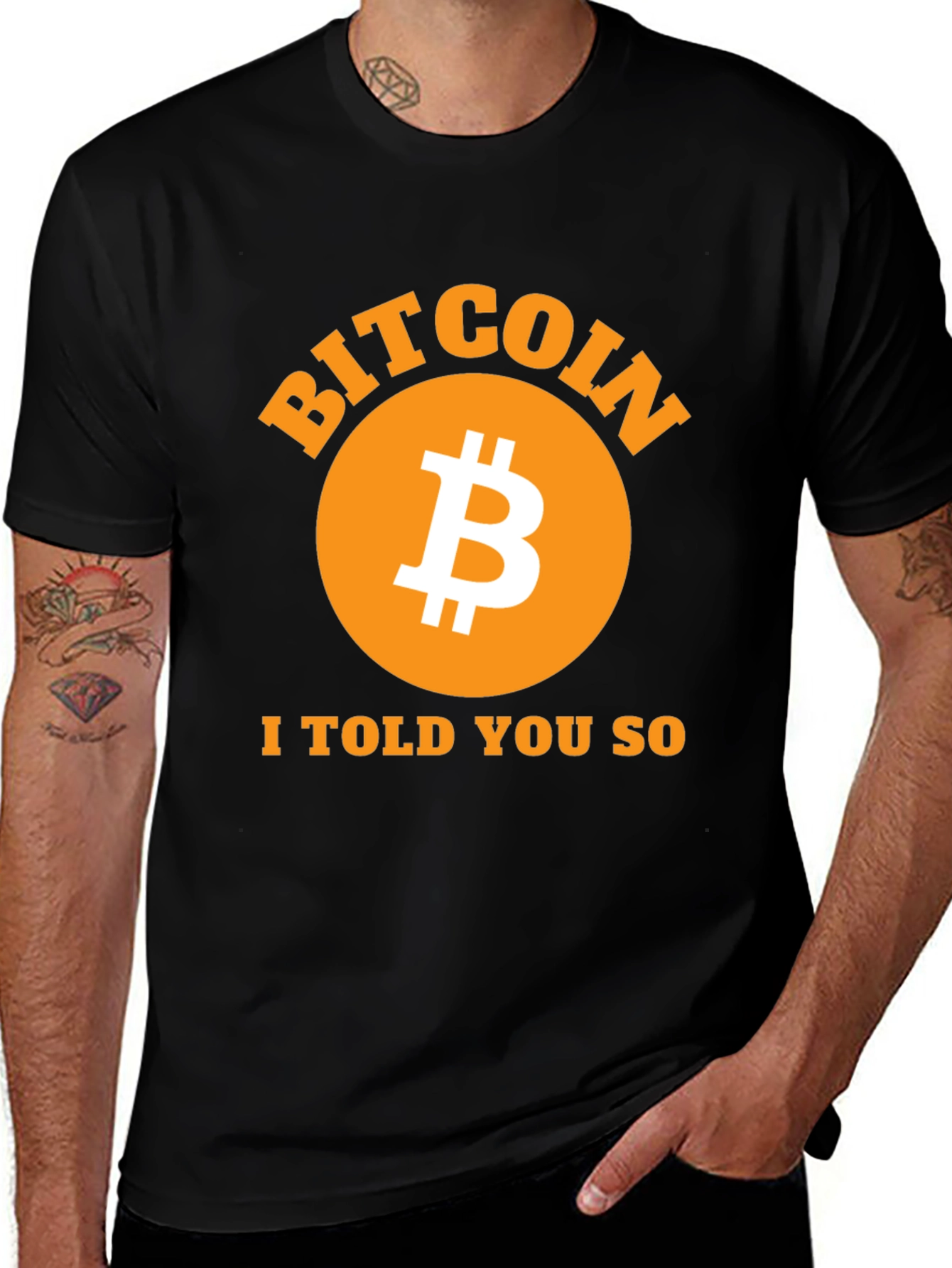 Bitcoin I Told You So Black T-Shirt Crypto Fashion