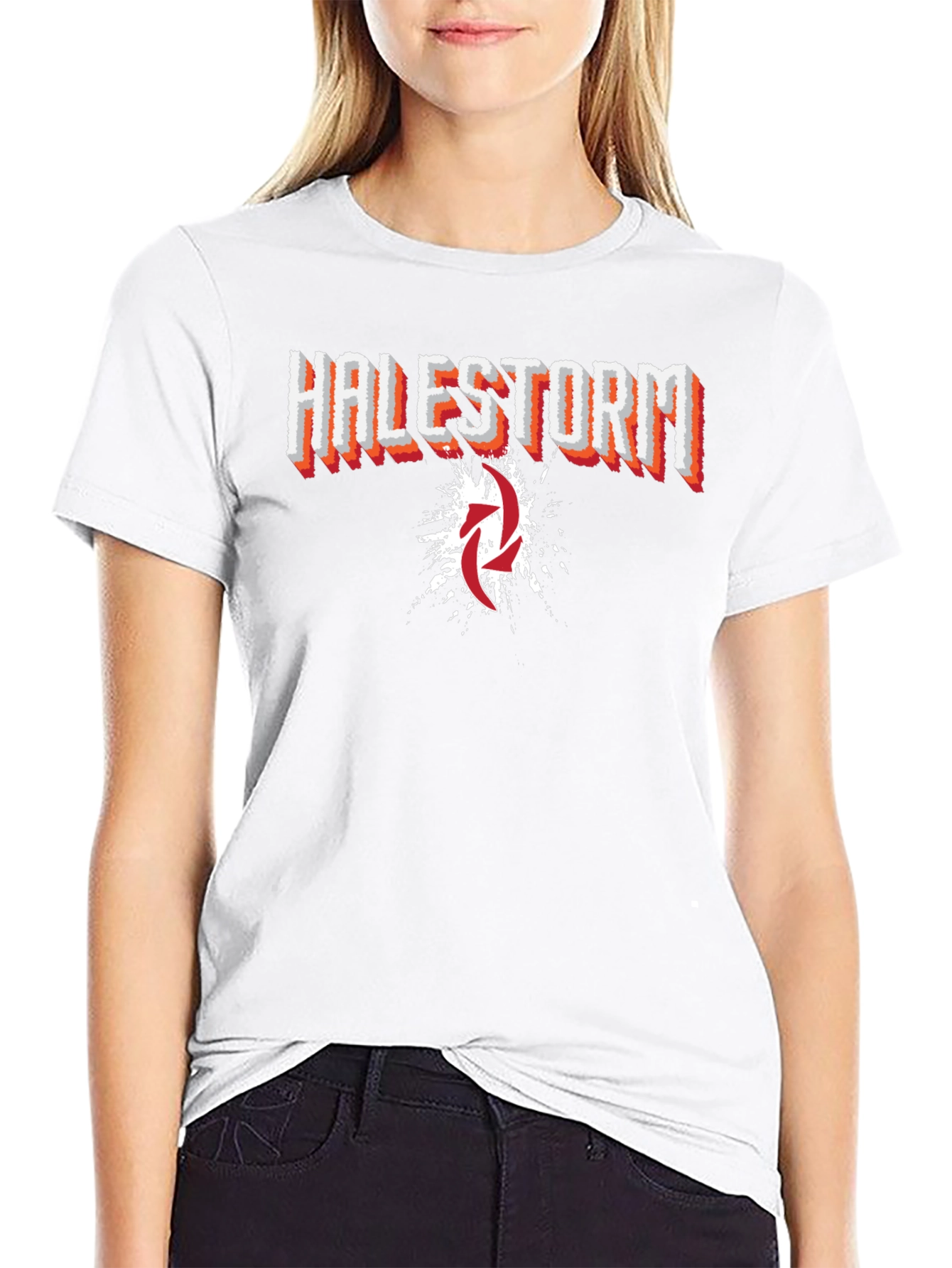 Halestorm Band Graphic Print Black T-Shirt