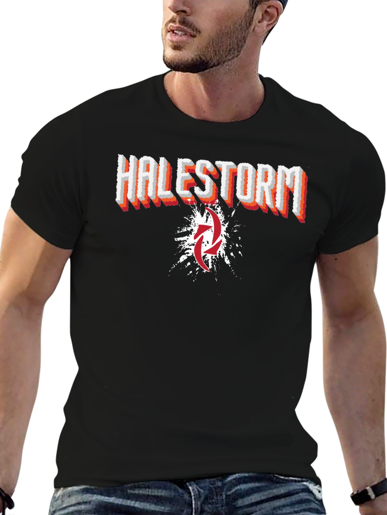 Halestorm Band Graphic Print Black T-Shirt