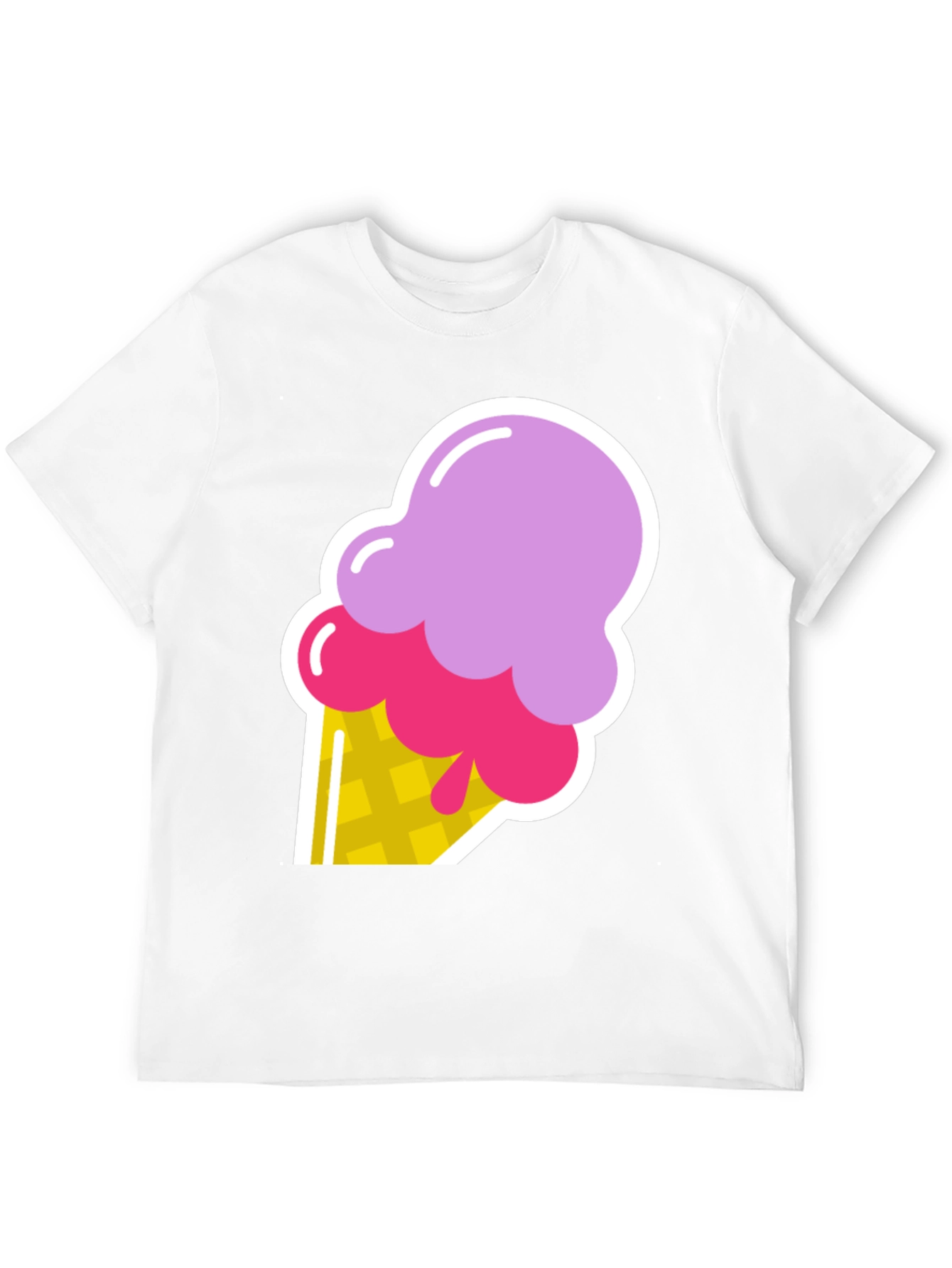 Ice Cream Graphic Black T-Shirt