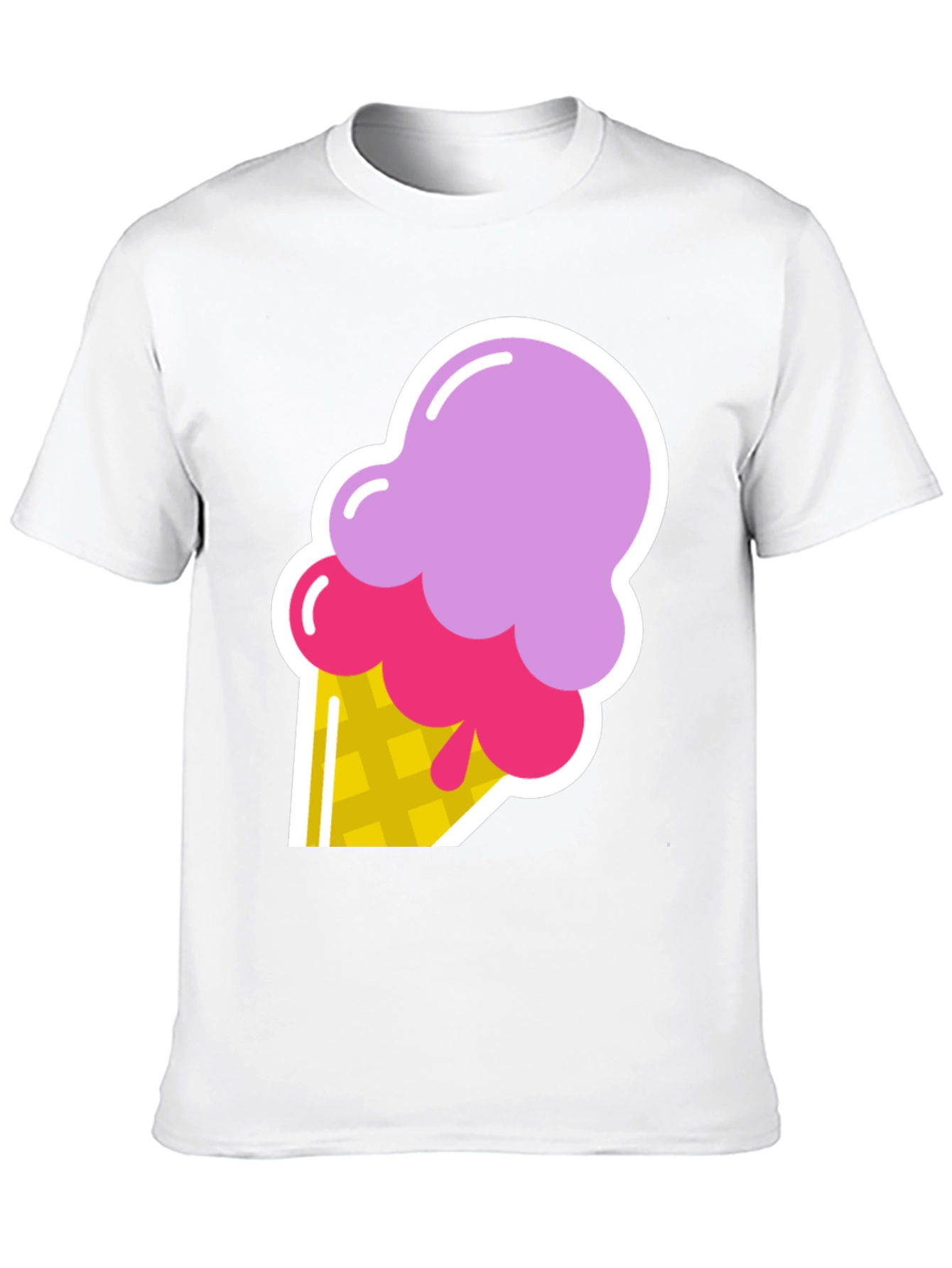 Ice Cream Graphic Black T-Shirt