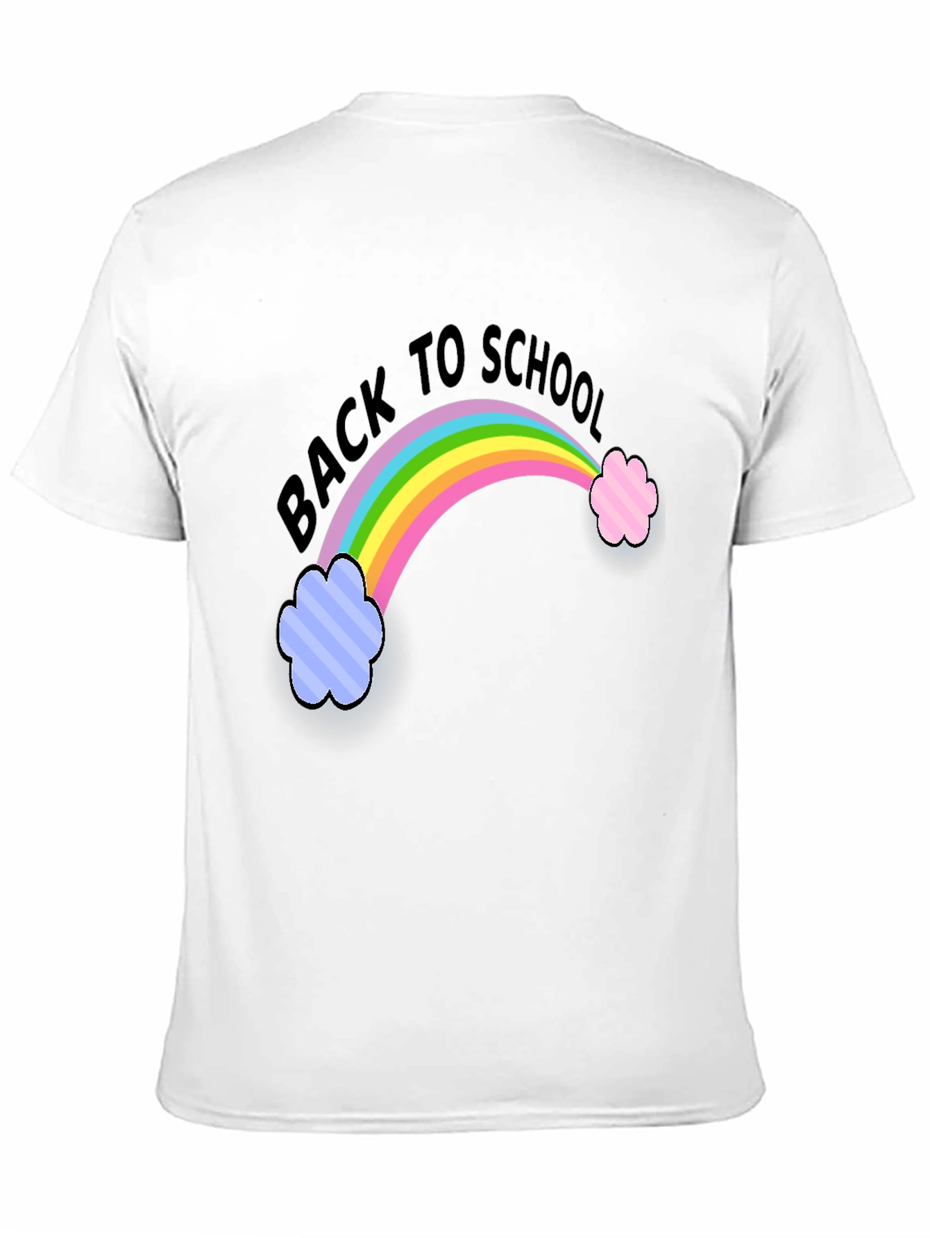 Back to School Rainbow T-Shirt - Black