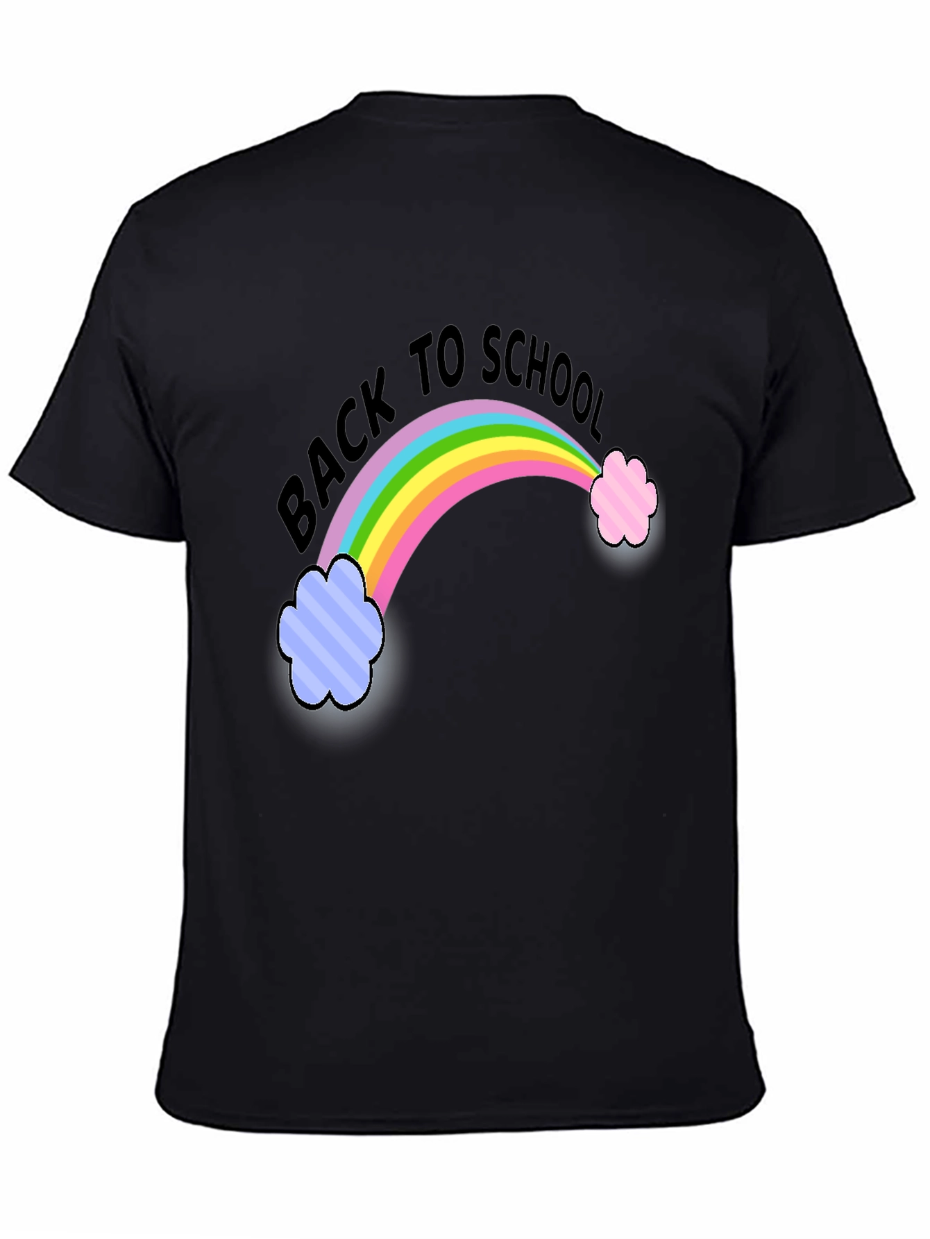 Back to School Rainbow T-Shirt - Black