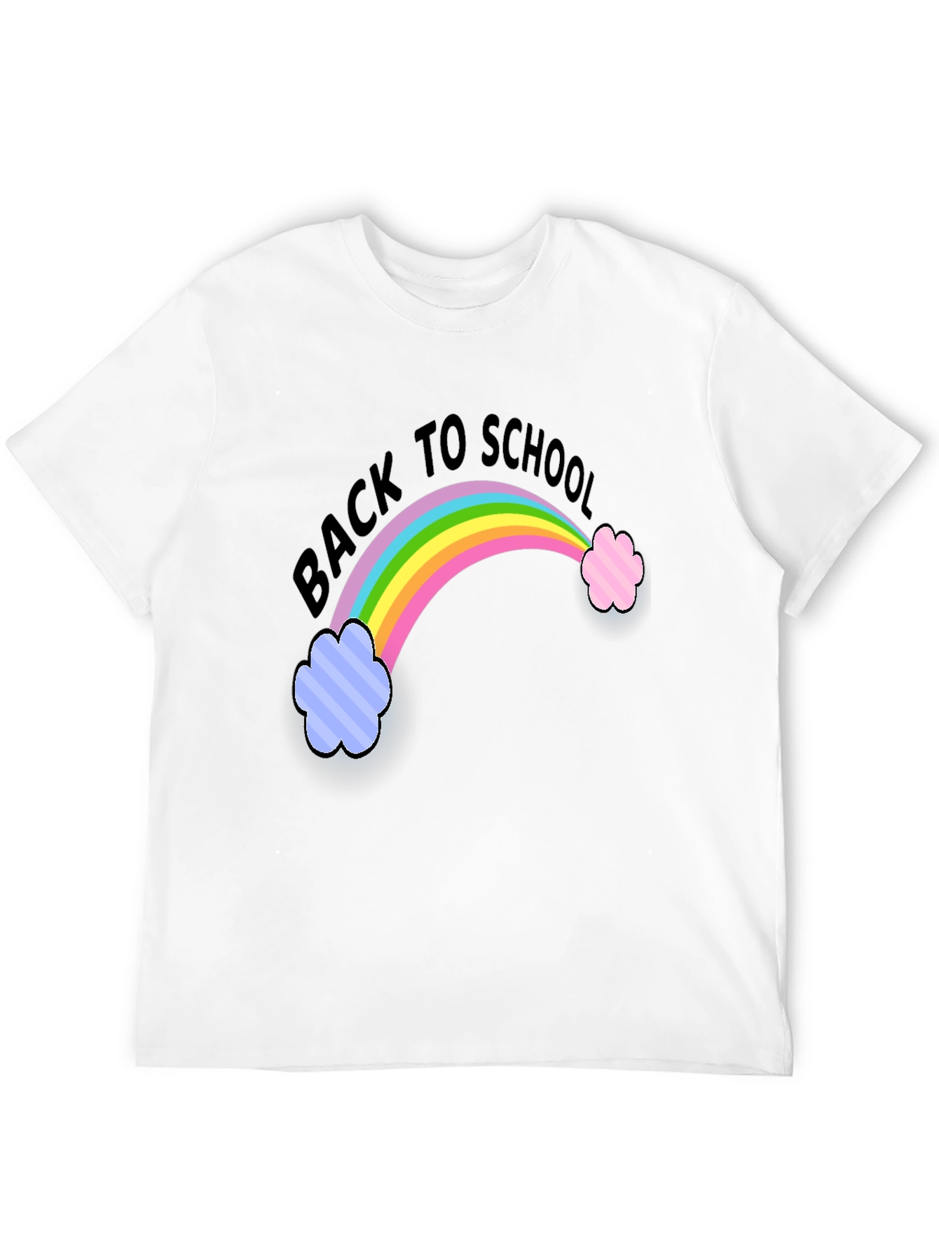 Back to School Rainbow T-Shirt - Black