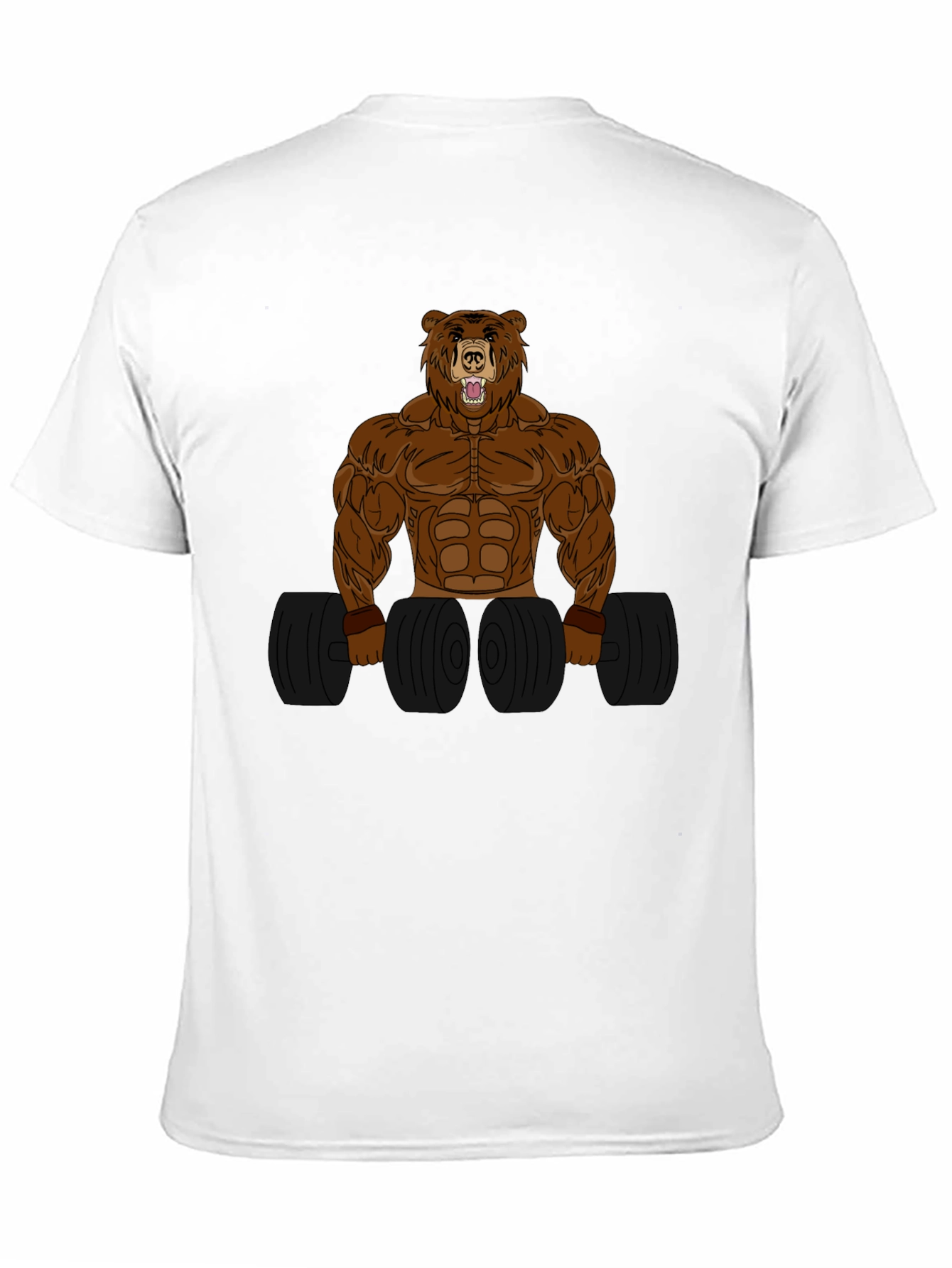 Bear Bodybuilder Graphic Tee - Funny Gym Shirt