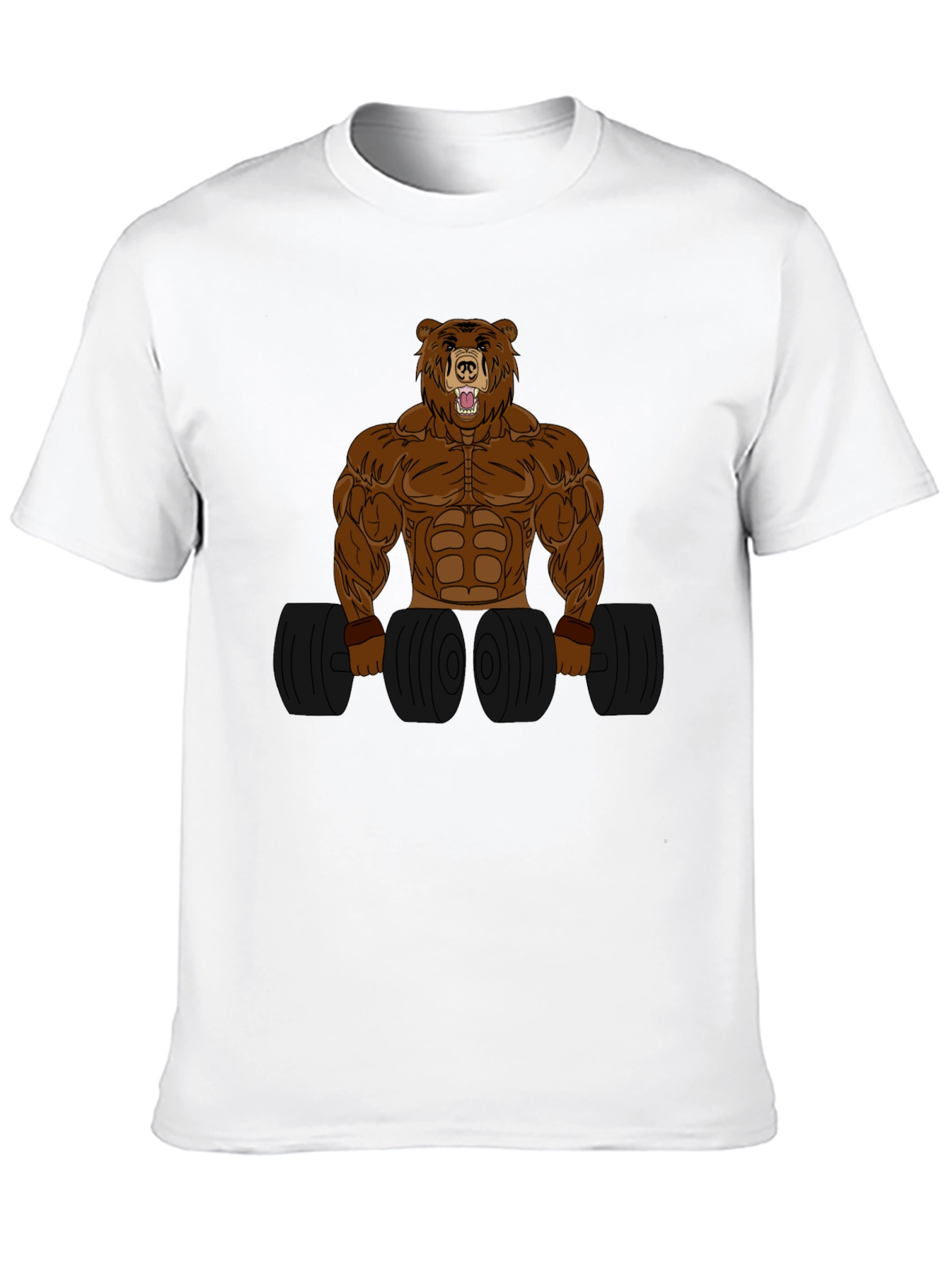 Bear Bodybuilder Graphic Tee - Funny Gym Shirt