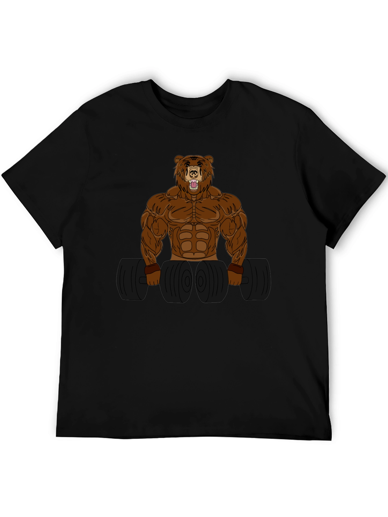 Bear Bodybuilder Graphic Tee - Funny Gym Shirt