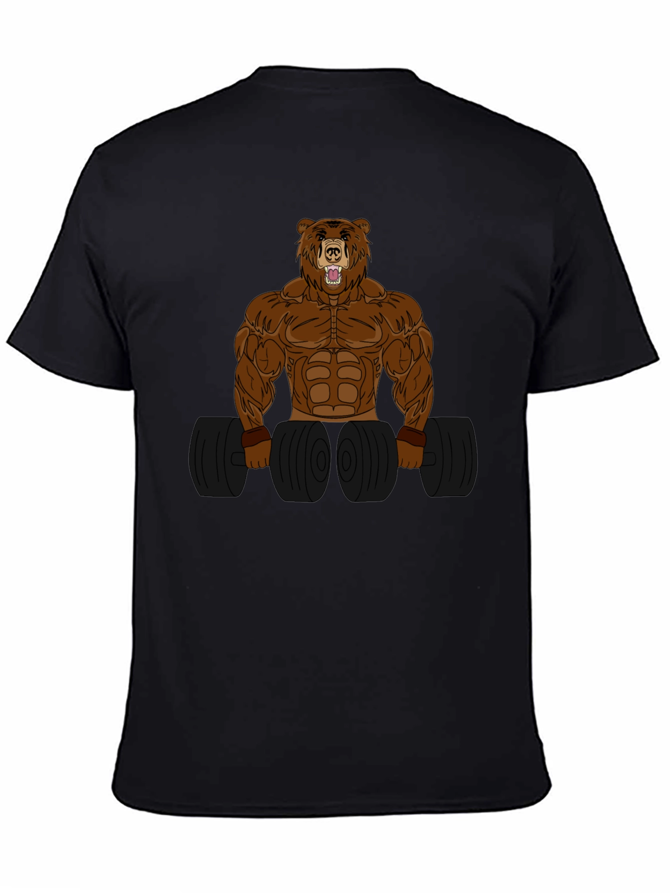 Bear Bodybuilder Graphic Tee - Funny Gym Shirt