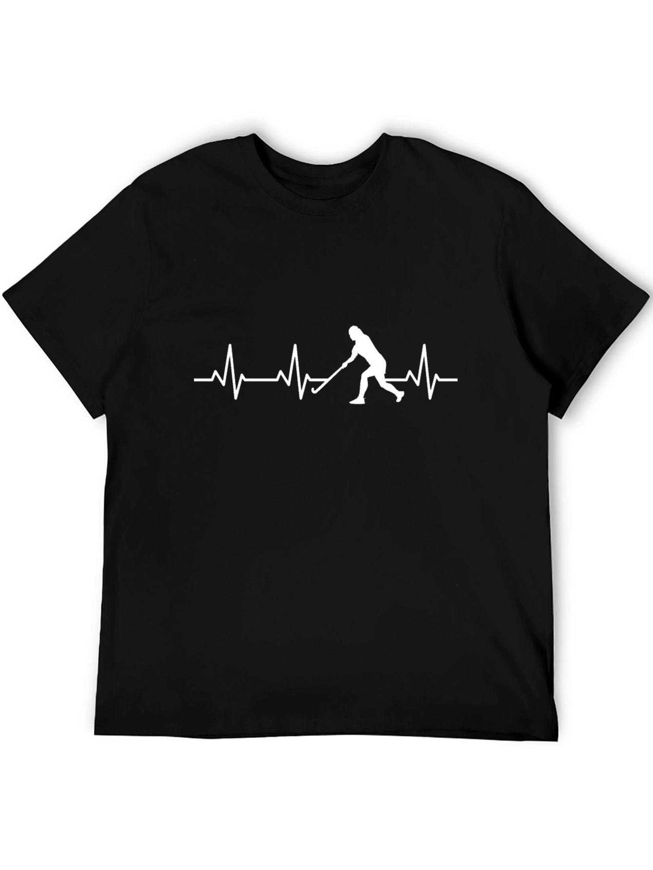 Hockey Heartbeat T-Shirt - Black