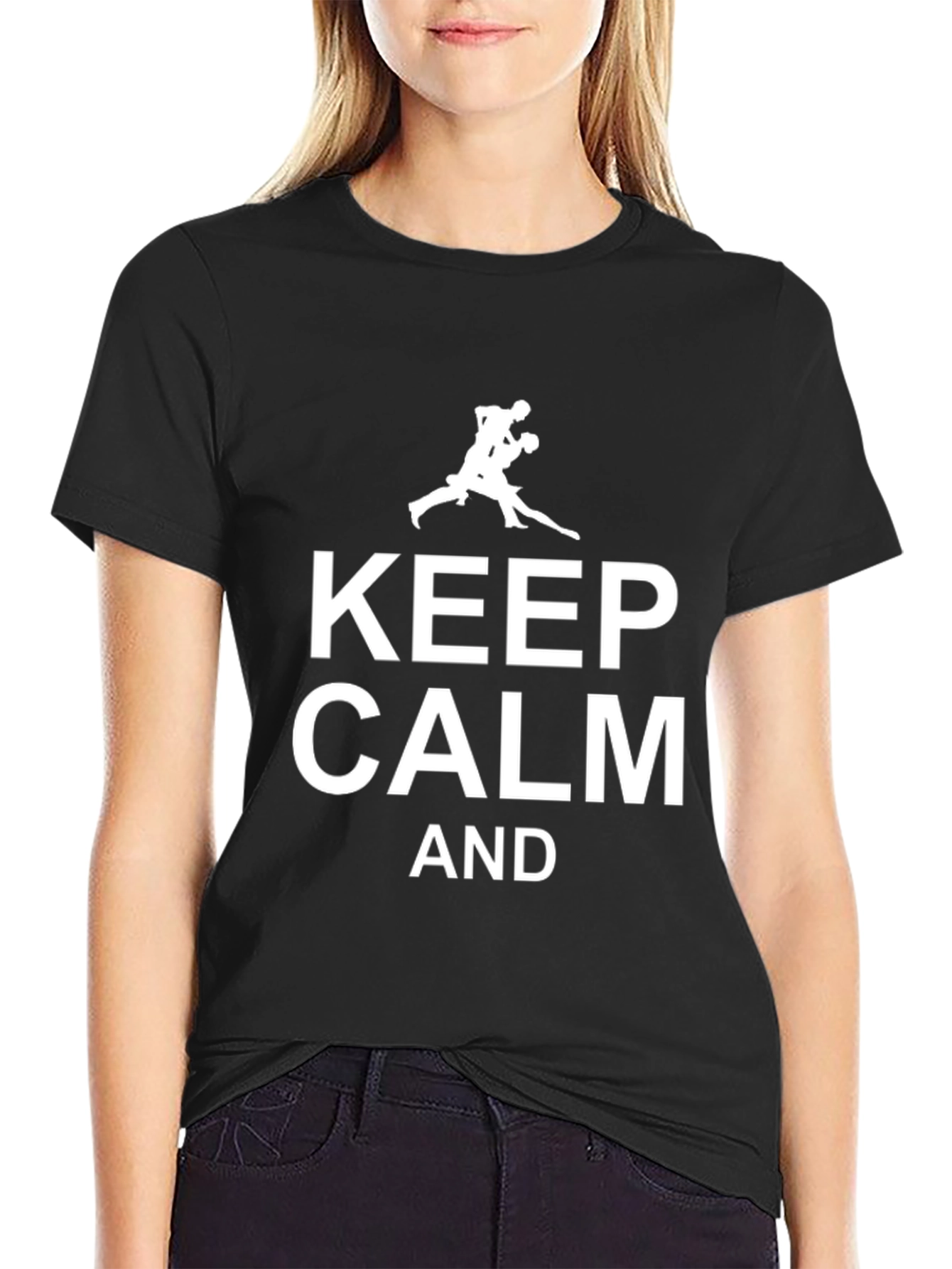Keep Calm and Wrestle T-Shirt | Black Cotton