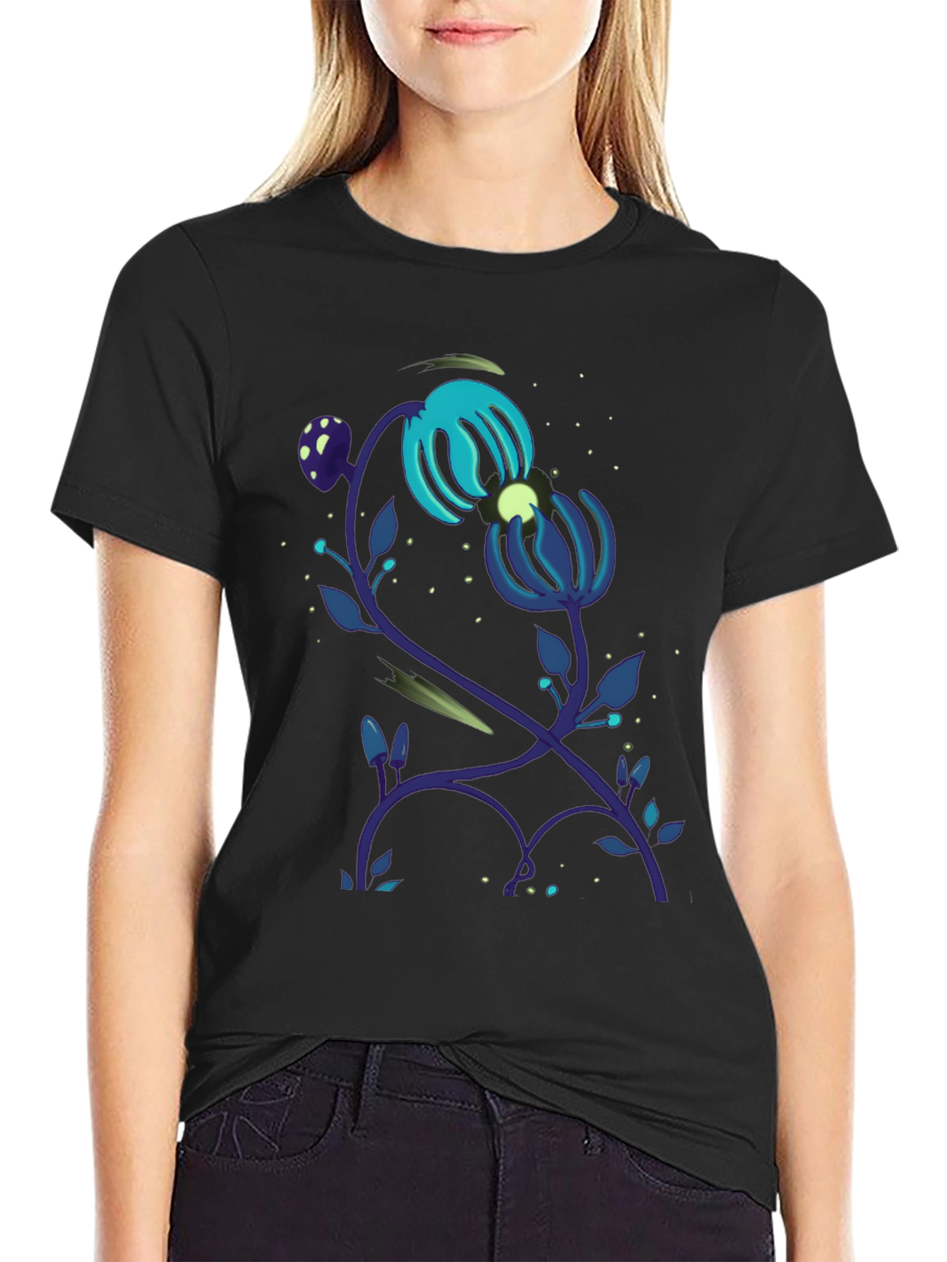 Mystical Bloom Graphic T-Shirt