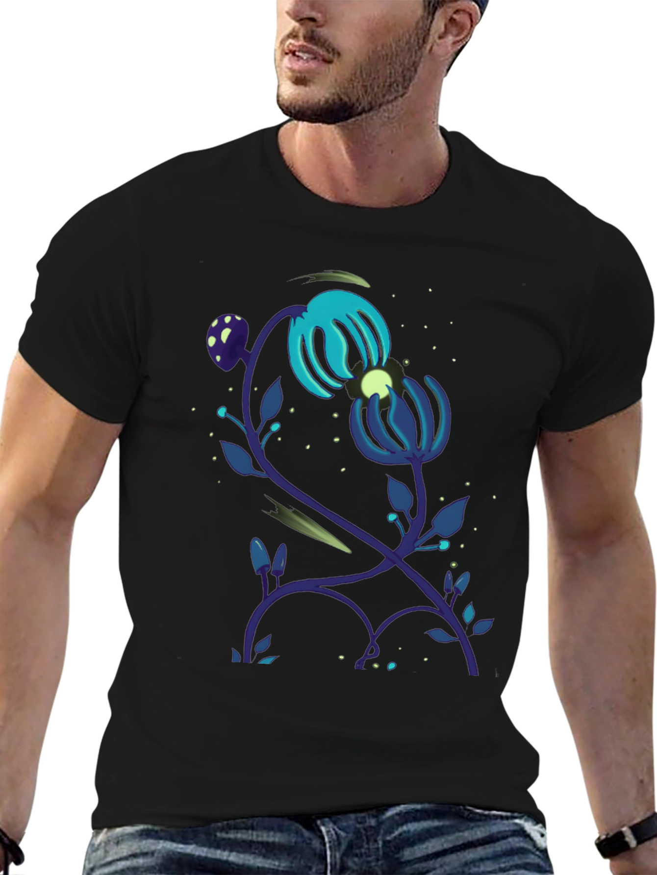 Mystical Bloom Graphic T-Shirt