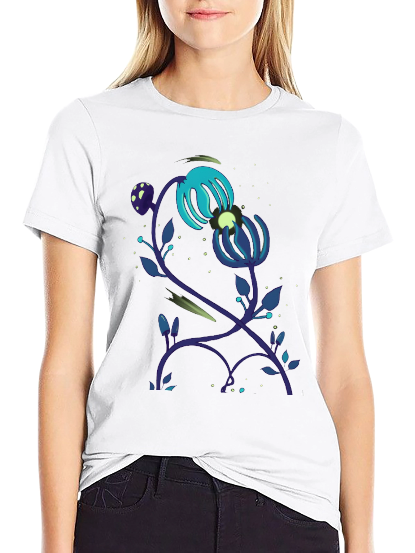 Mystical Bloom Graphic T-Shirt