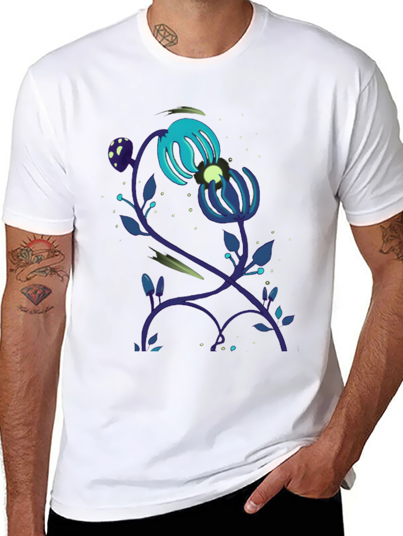 Mystical Bloom Graphic T-Shirt