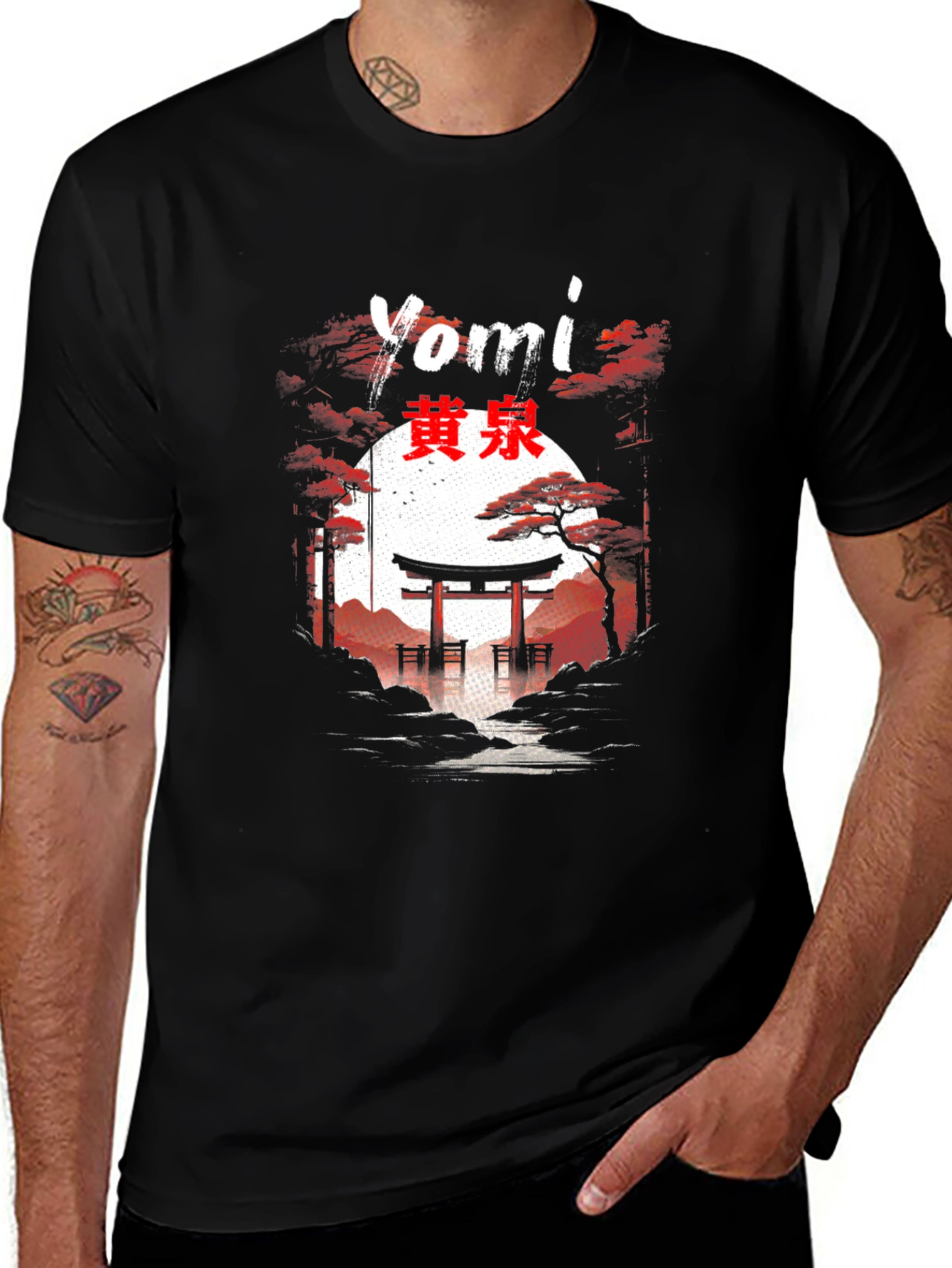 Yomi Japanese Torii Gate Graphic T-Shirt