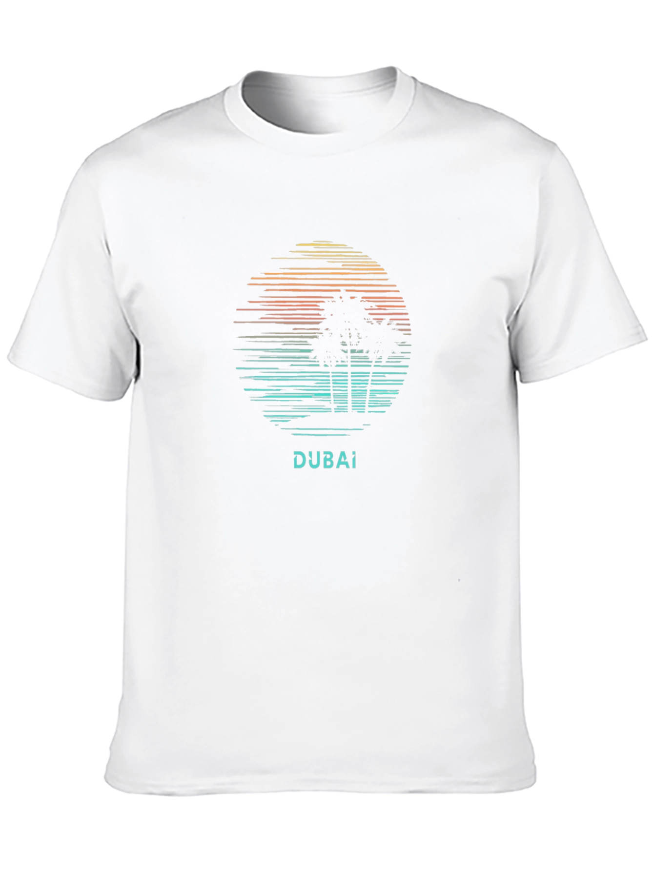 Dubai Sunset T-Shirt - Palm Tree Graphic Tee