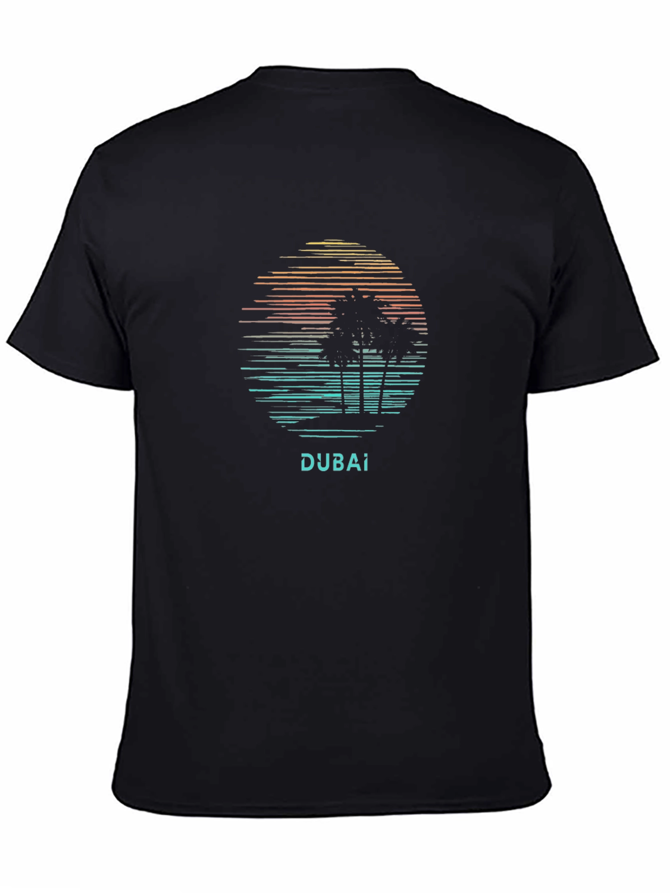 Dubai Sunset T-Shirt - Palm Tree Graphic Tee