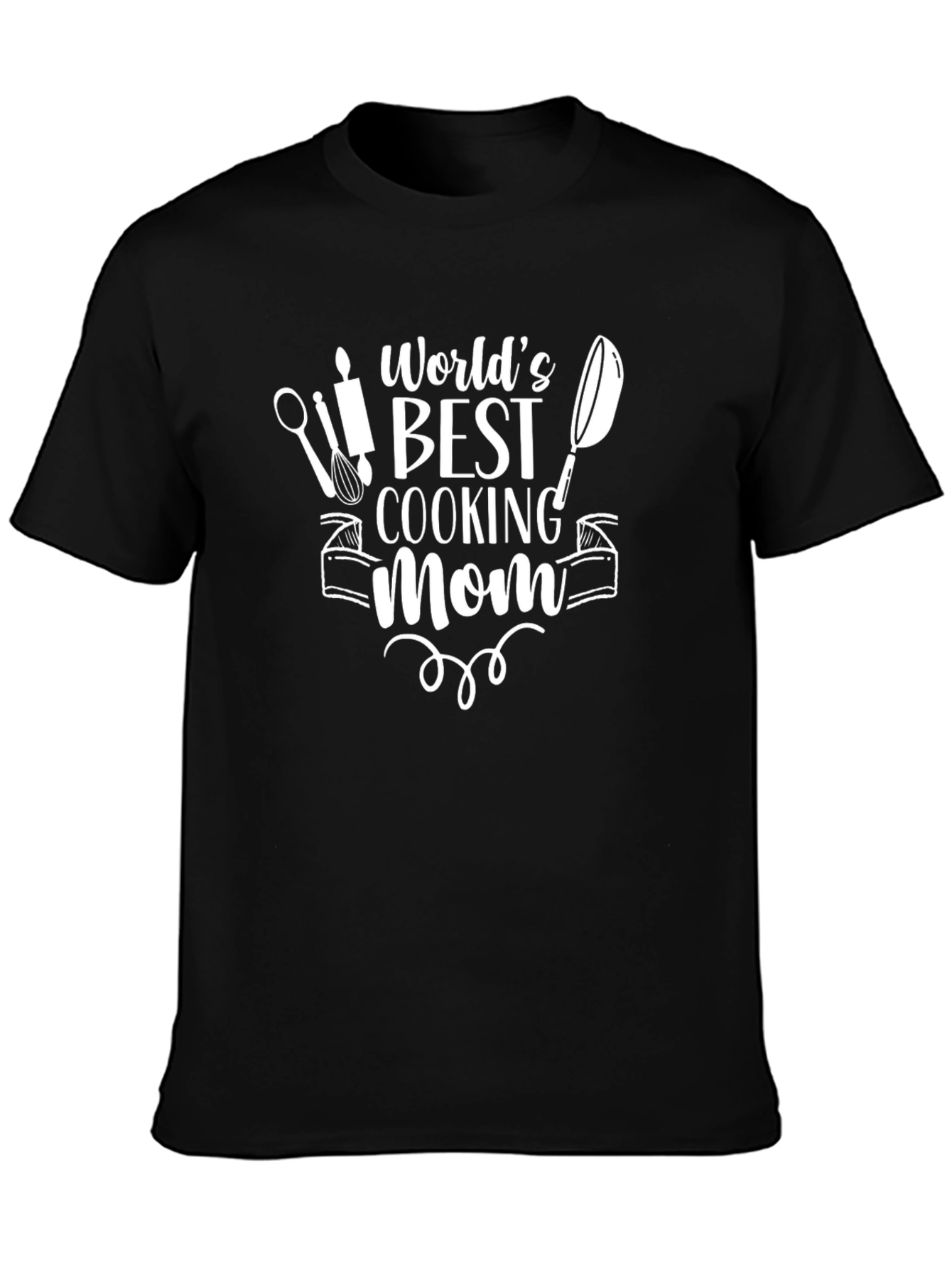 Worlds Best Cooking Mom Black T-Shirt