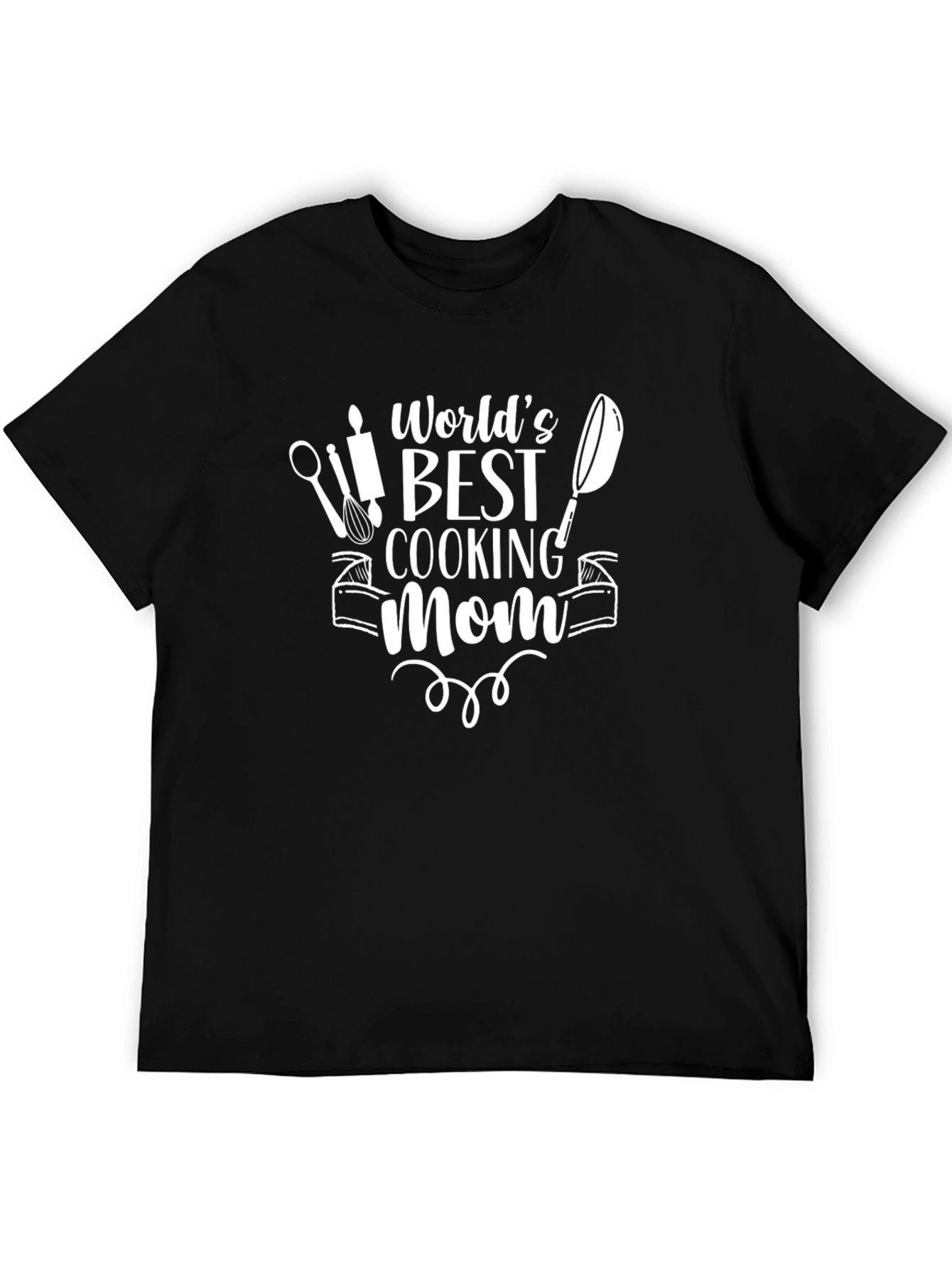 Worlds Best Cooking Mom Black T-Shirt