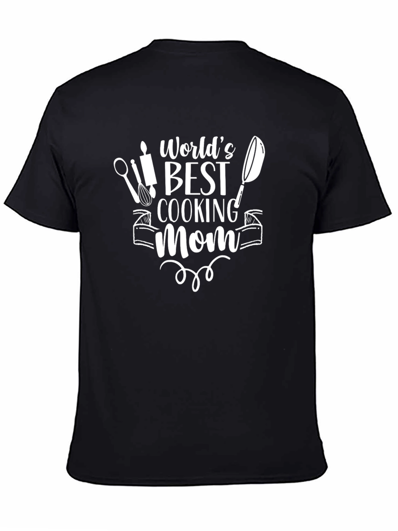 Worlds Best Cooking Mom Black T-Shirt