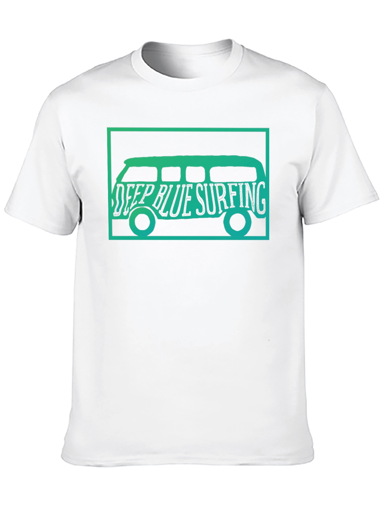 Deep Blue Surfing Van Graphic Tee - Black