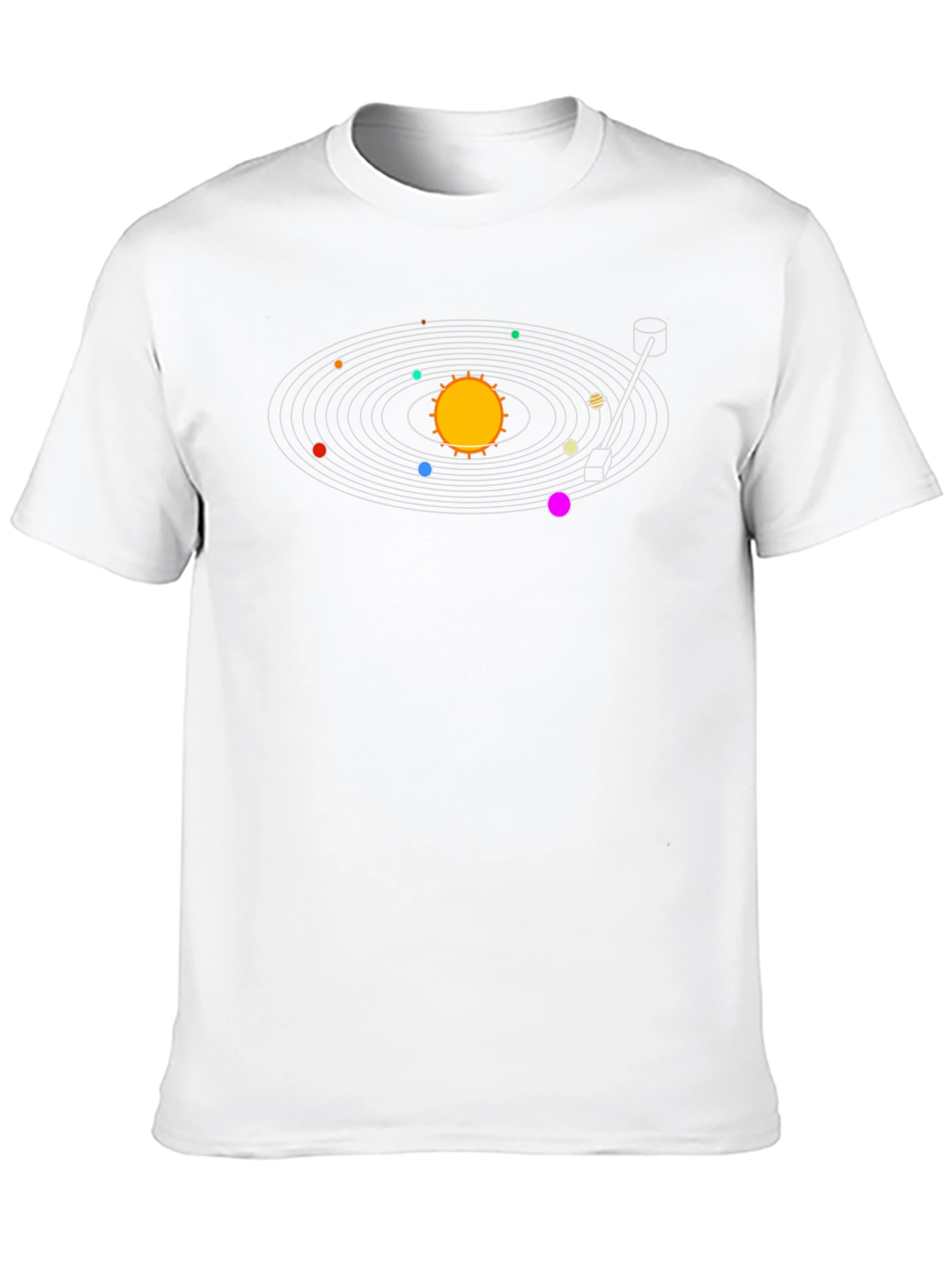 Solar System Turntable Graphic T-Shirt