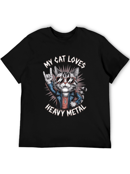 My Cat Loves Heavy Metal Graphic Tee