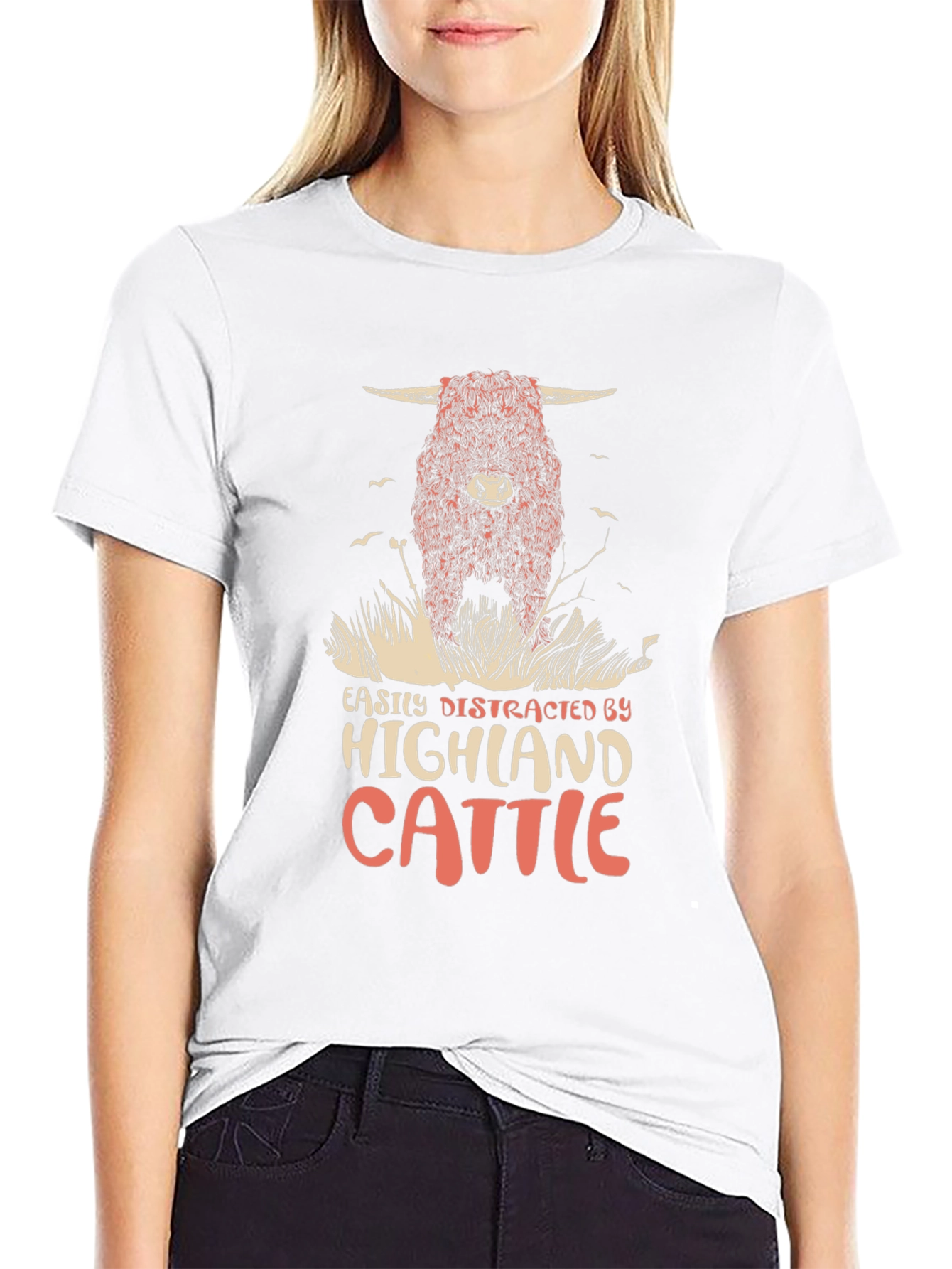 Highland Cattle T-Shirt - Distracted By Cows