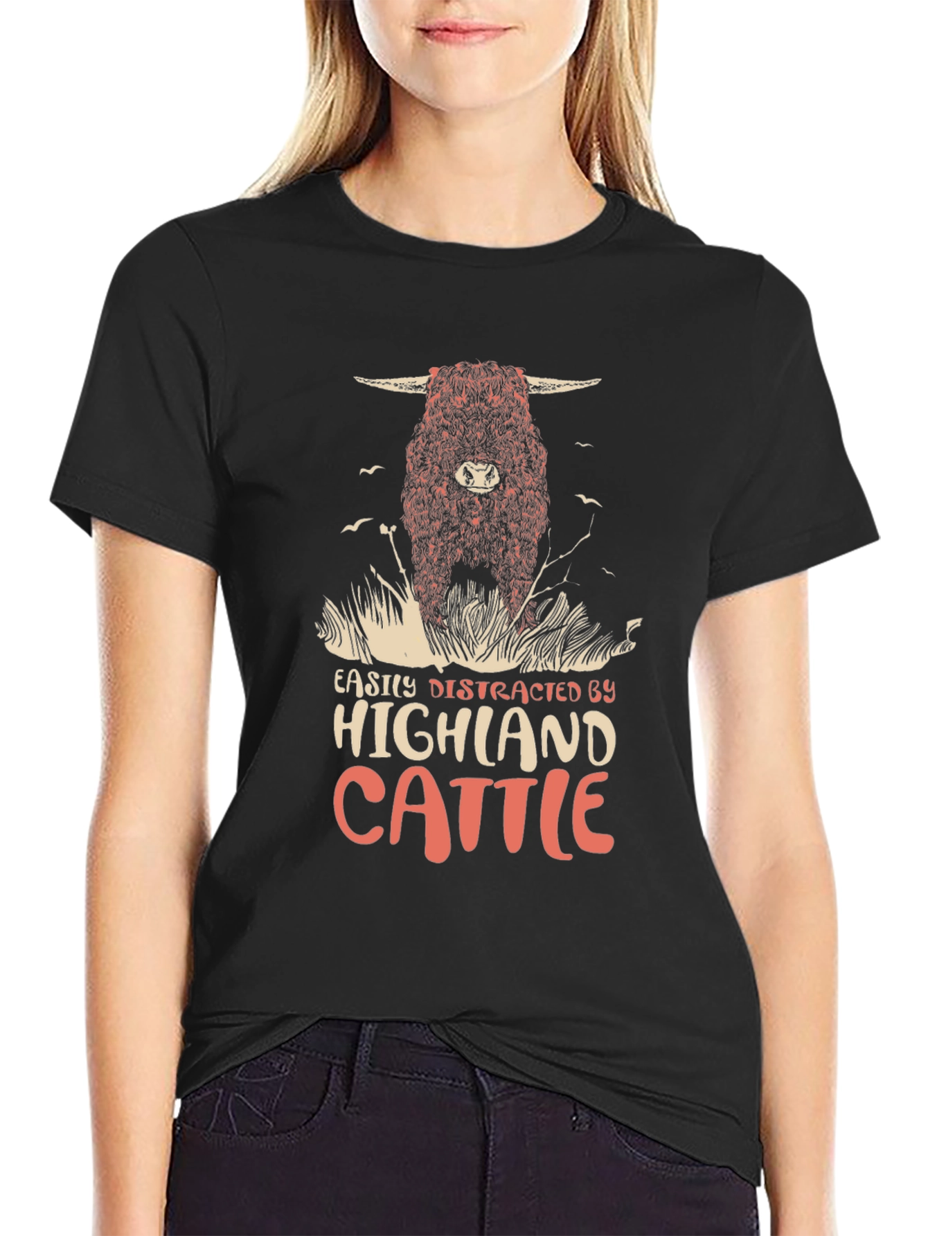 Highland Cattle T-Shirt - Distracted By Cows